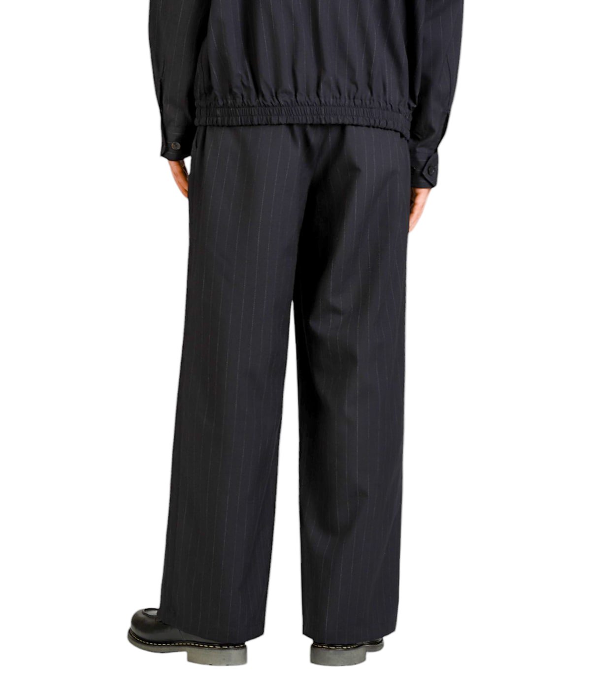 WIDE LEG EASY PANTS - 2/72 washer wool tropical - | marka(マーカ
