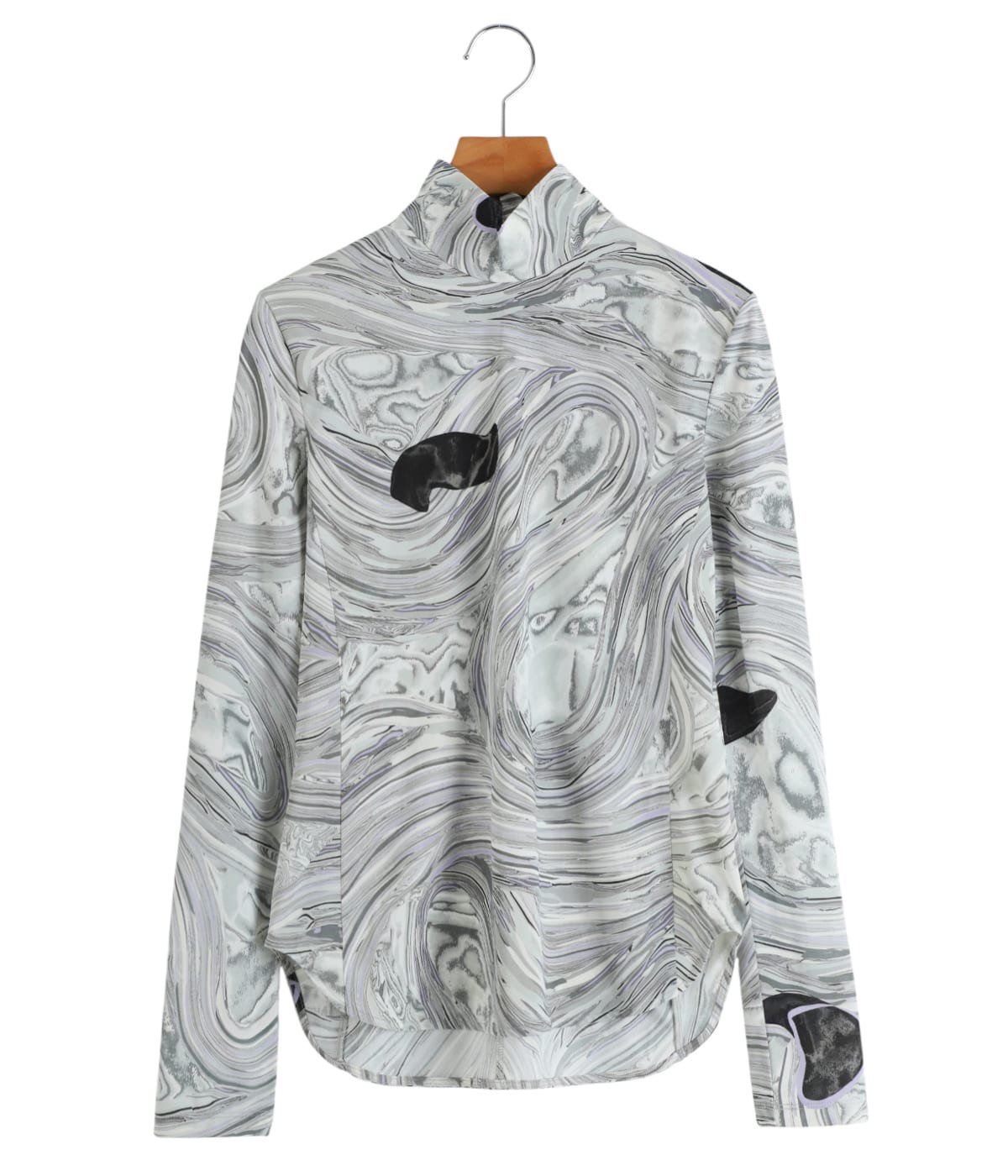 レディース】Marble Print Jersey High Neck Top | Mame Kurogouchi