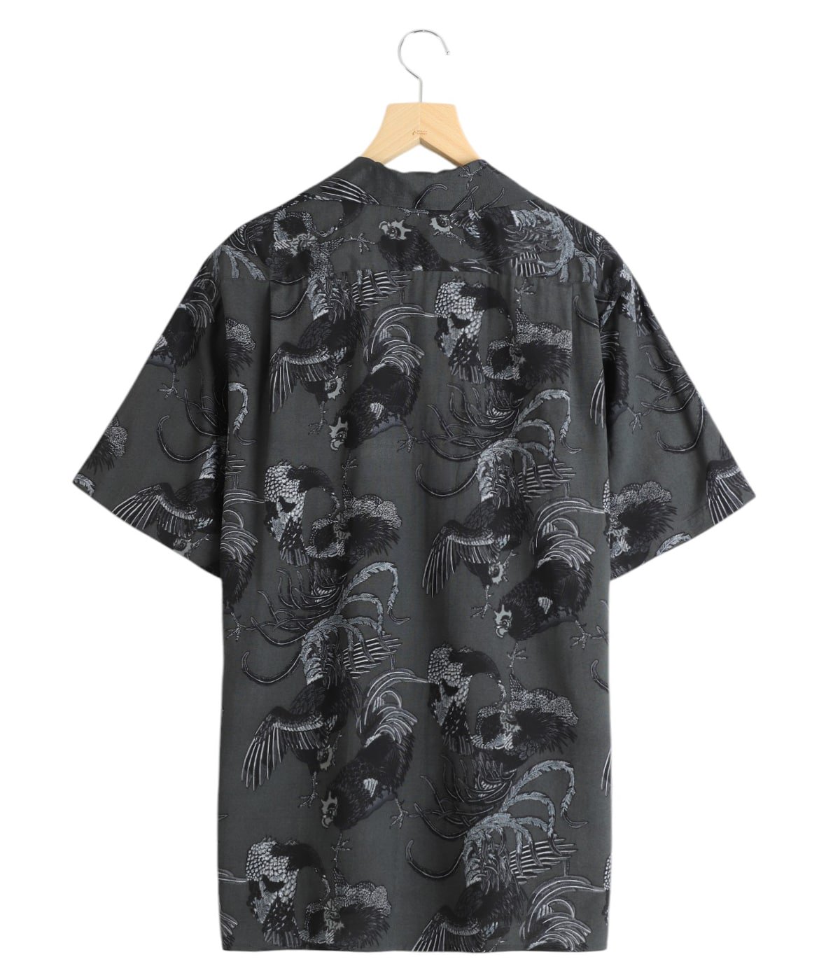 別注 RAYON SHORT SLEEVE ALOHA SHIRT (伊藤若冲 群鶏)（N25-RSH1000ex