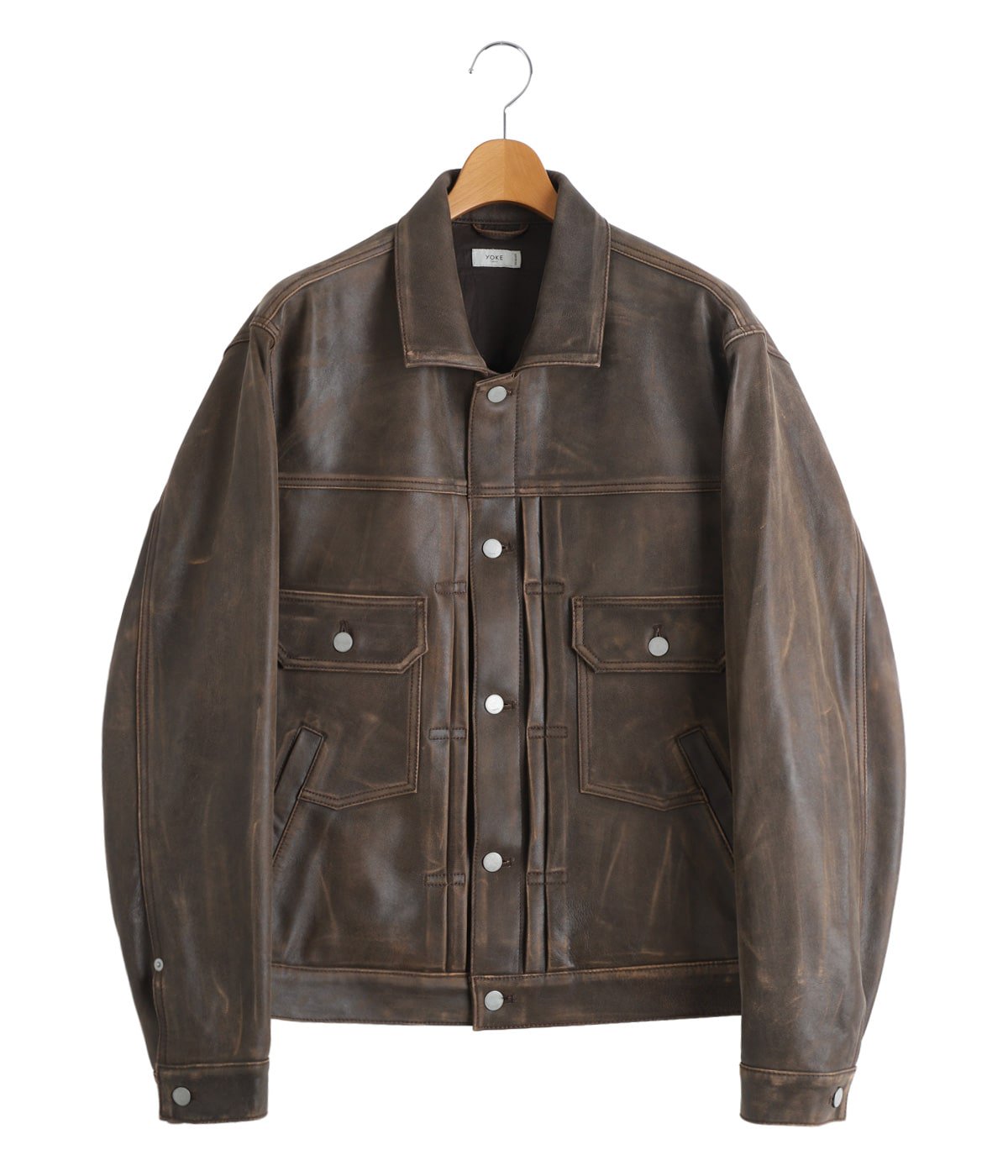Cracked Leather Trucker Jacket | YOKE(ヨーク) / アウター レザー