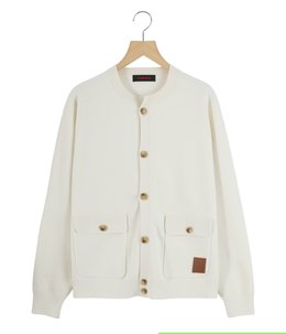 コットンカシミヤ フラップポケットニットブルゾン | CABaN(キャバン