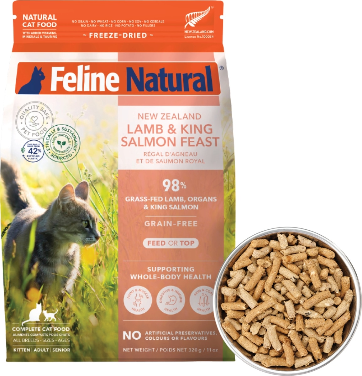 FELINE NATURAL New Zealand Lamb & King Salmon Feast Grain-Free