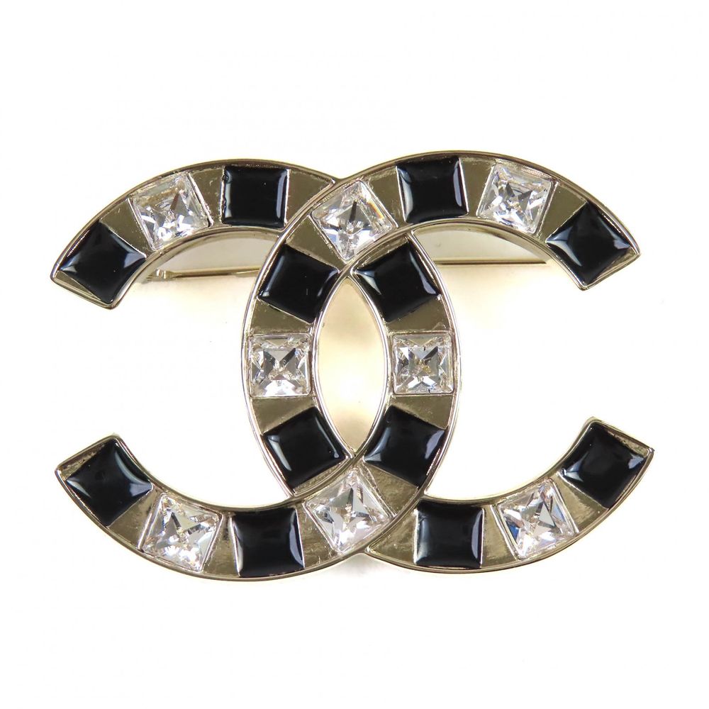 極美品△CHANEL シャネル ABE829 B25C ココマーク CCロゴ ビジュー