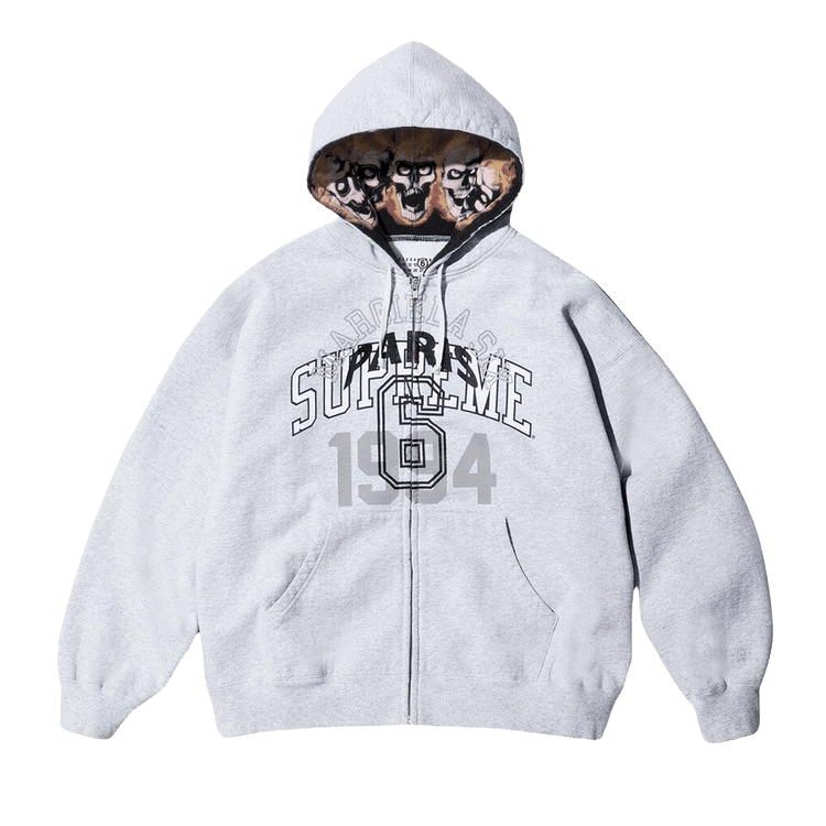 Buy Supreme x MM6 Maison Margiela Zip Up Hooded Sweatshirt 'Ash