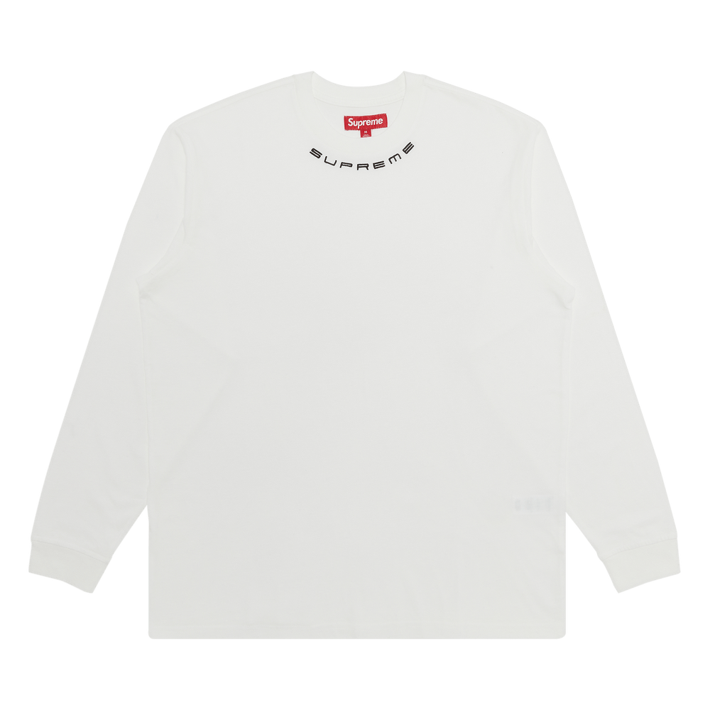 Buy Supreme Collar Logo Long-Sleeve Top 'White' - FW23KN94 WHITE
