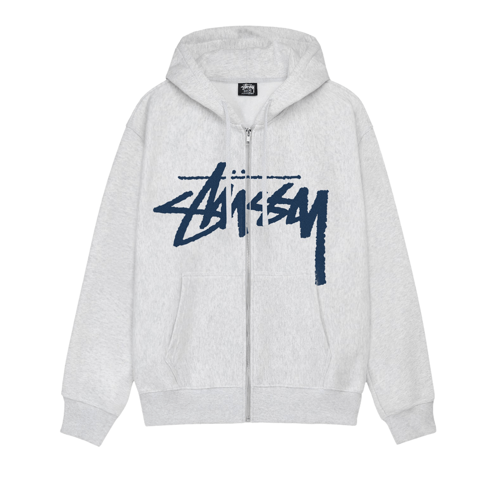 Buy Stussy Stock Zip Hoodie 'Ash Heather' - 1975033 ASH | GOAT
