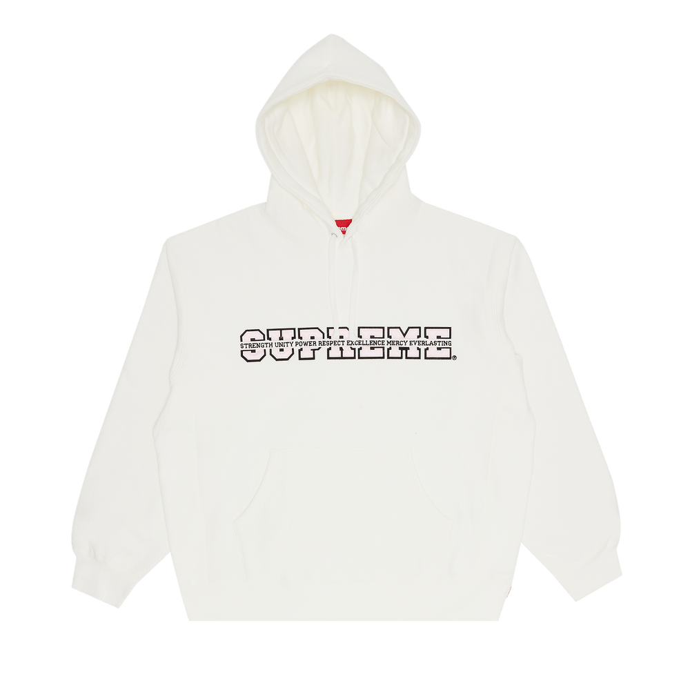 Buy Supreme Collegiate Acronym Hooded Sweatshirt 'White' - FW24SW6