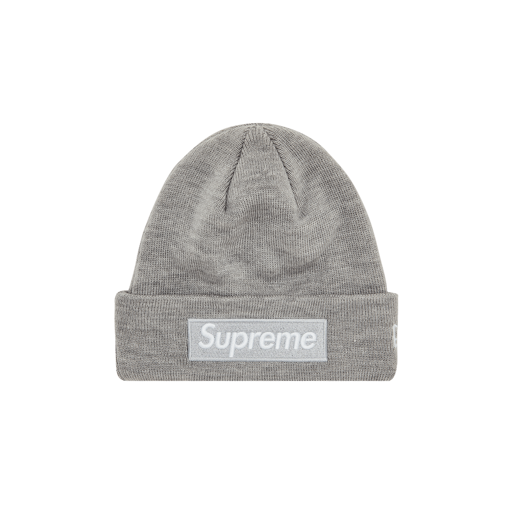 Buy Supreme x New Era Box Logo Beanie 'Heather Grey' - FW24BN13