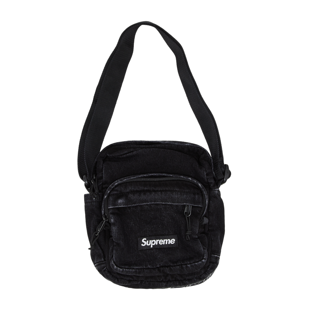 Buy Supreme Denim Shoulder Bag 'Black' - FW25B4 BLACK | GOAT