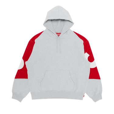 Buy Supreme Big Logo Jacquard Hooded Sweatshirt 'Heather Grey