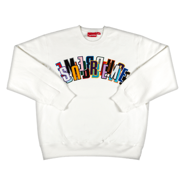 Buy Supreme Stacked Crewneck 'White' - SS21SW76 WHITE | GOAT
