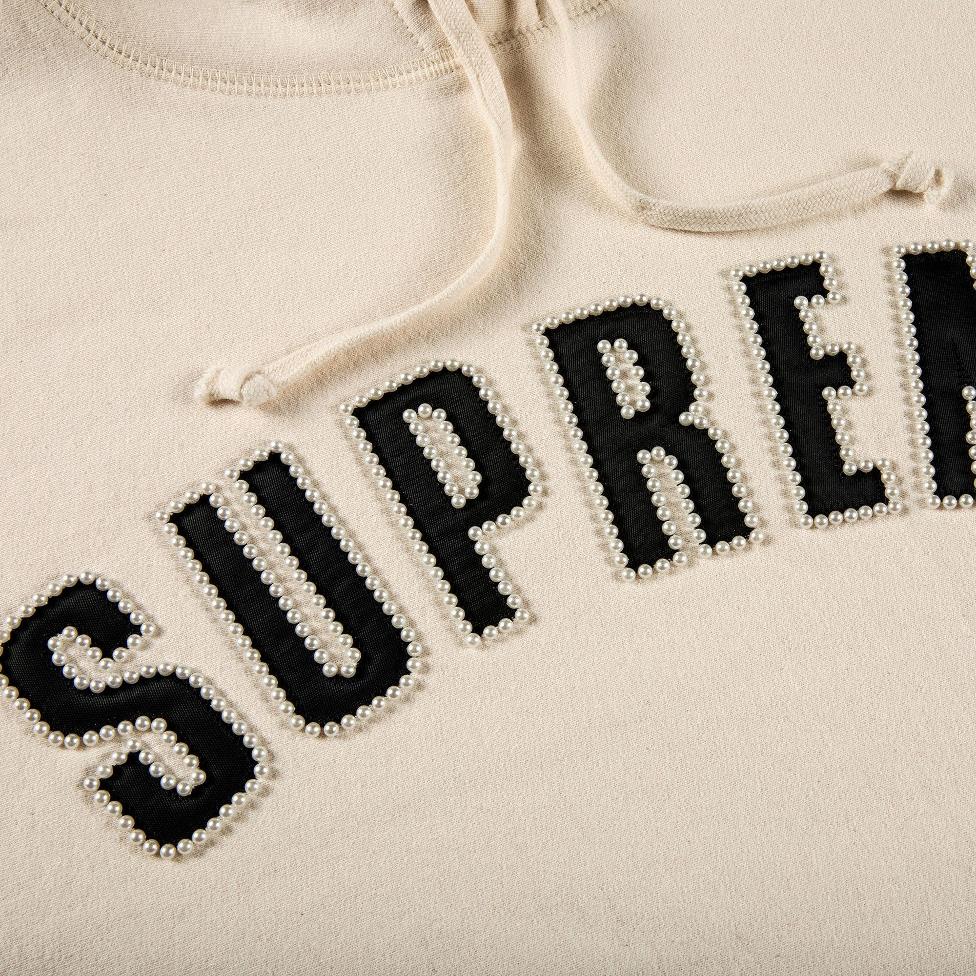 Buy Supreme Pearl Logo Hooded Sweatshirt 'Natural' - FW21SW6