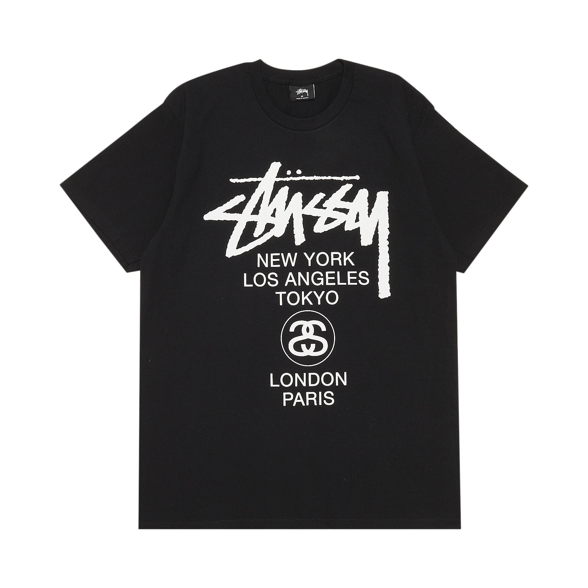 Buy Stussy World Tour Tee 'Black' - 1903053 BLAC | GOAT CA