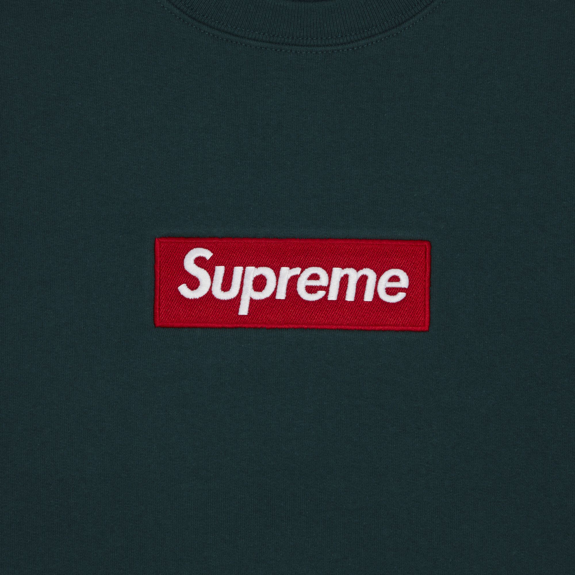 Buy Supreme Box Logo Crewneck 'Dark Pine' - FW22SW65 DARK PINE | GOAT