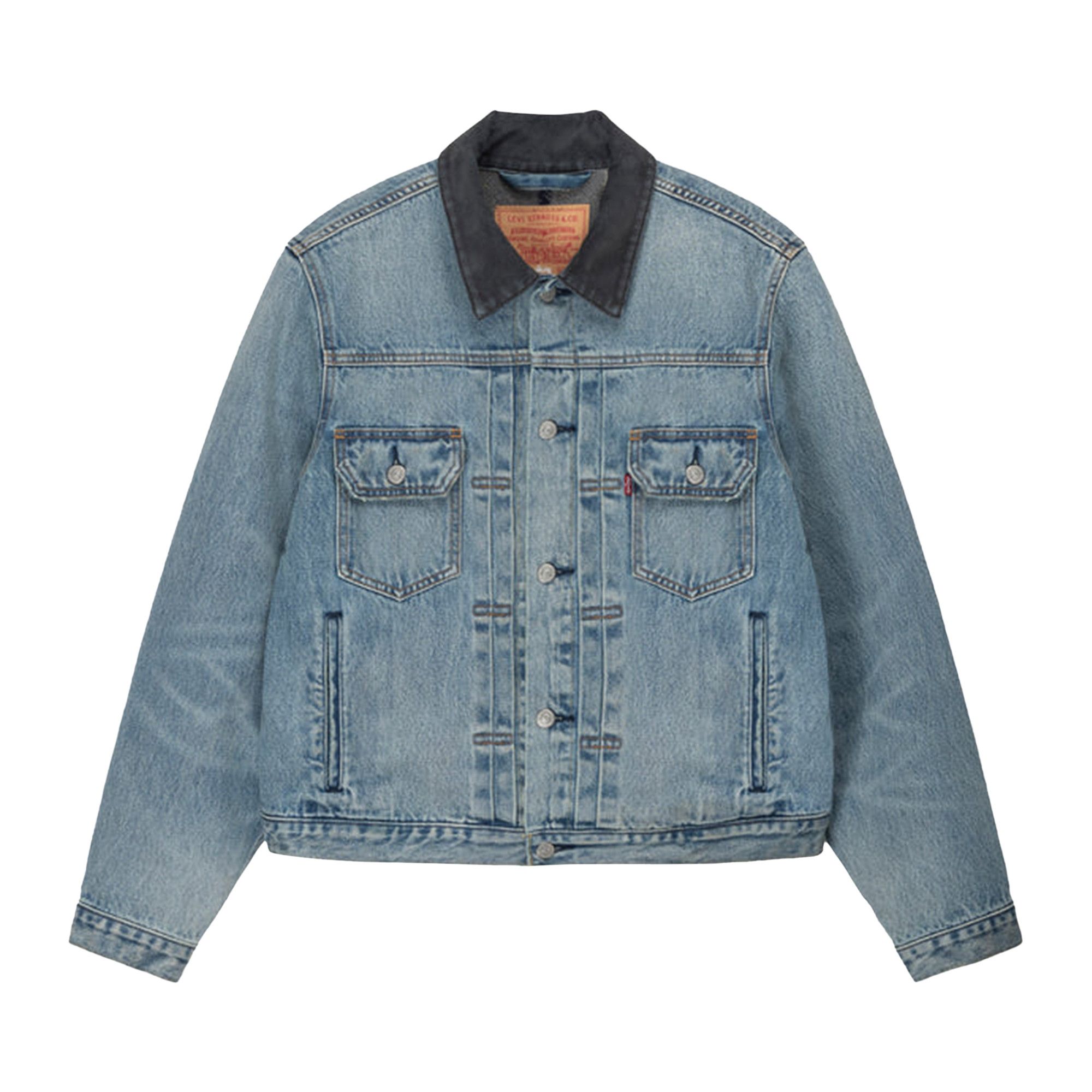Buy Stussy x Levi's Embossed Trucker Jacket 'Indigo' - A52150000