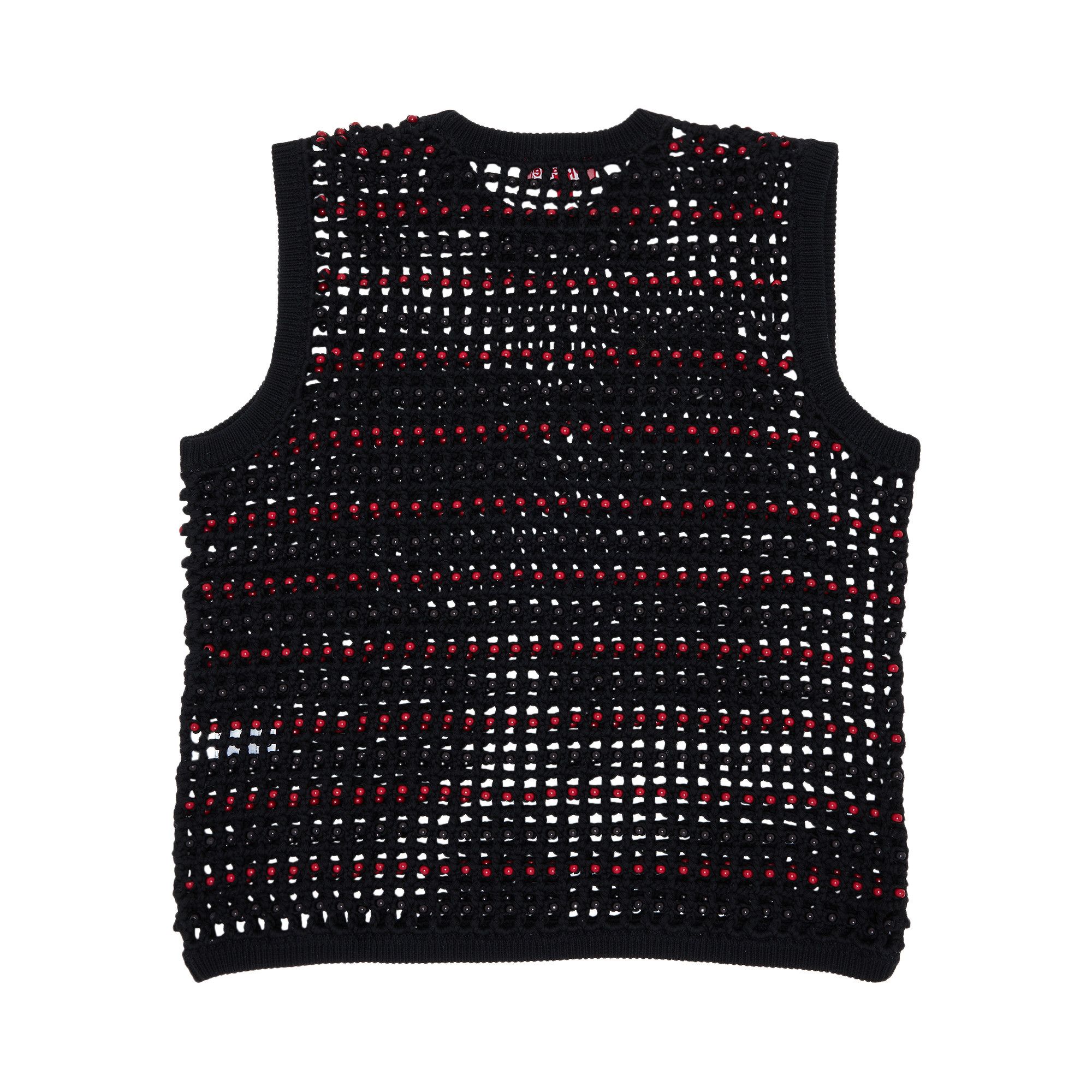 Buy Supreme Beaded Sweater Vest 'Black' - SS23SK19 BLACK | GOAT DE