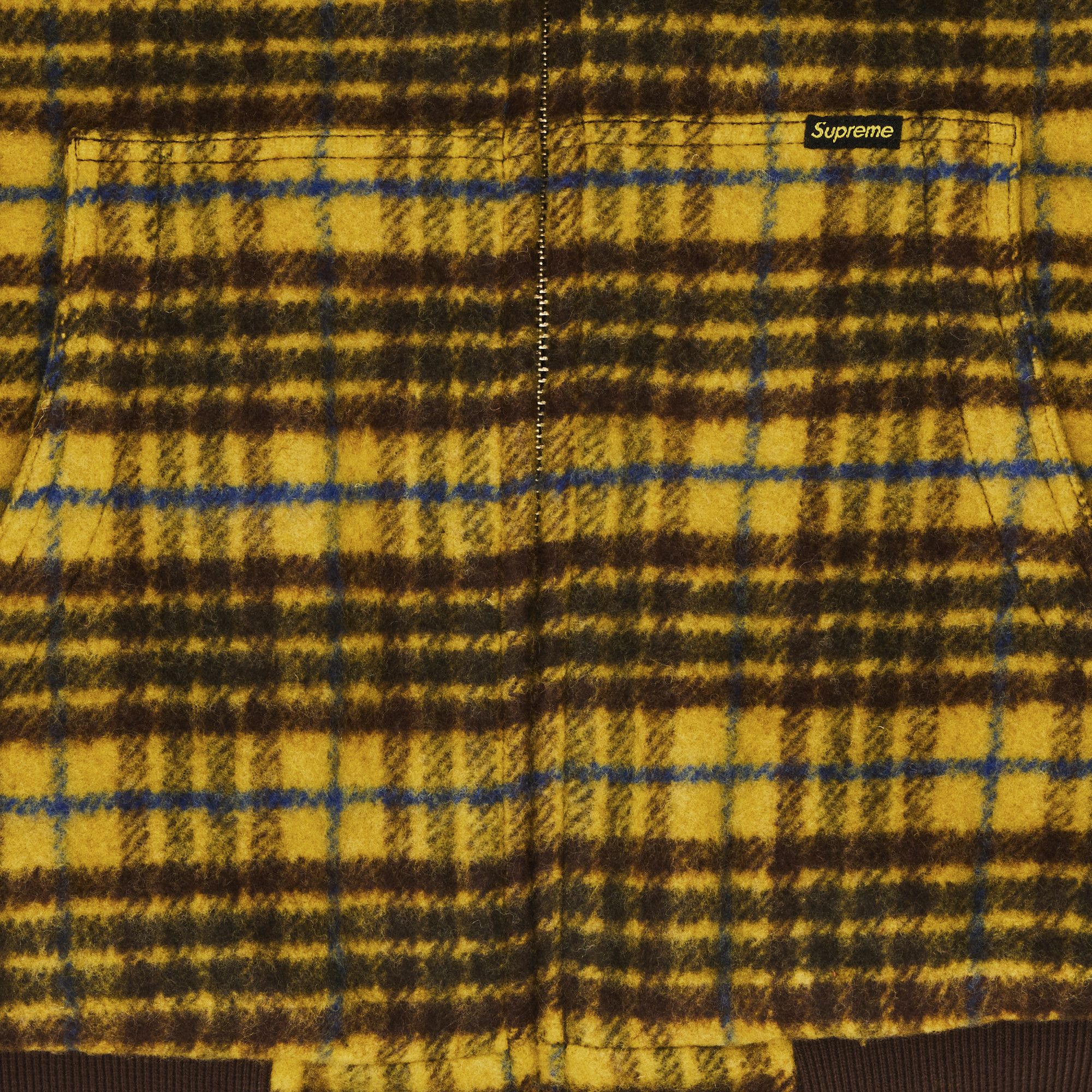 Buy Supreme Plaid Wool Hooded Work Jacket 'Brown' - FW23J46 BROWN