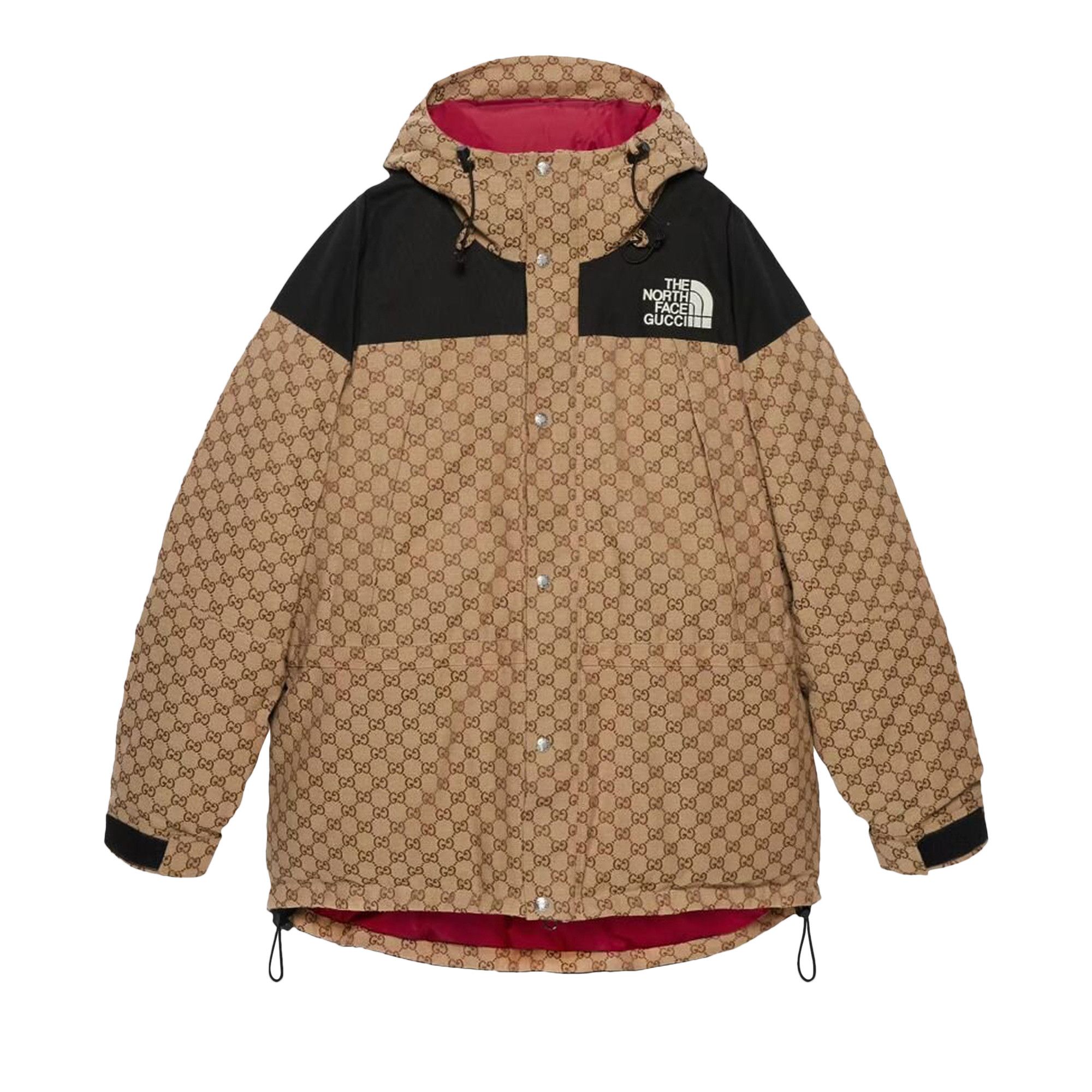 Buy Gucci x The North Face Down Jacket 'Beige/Ebony/Black