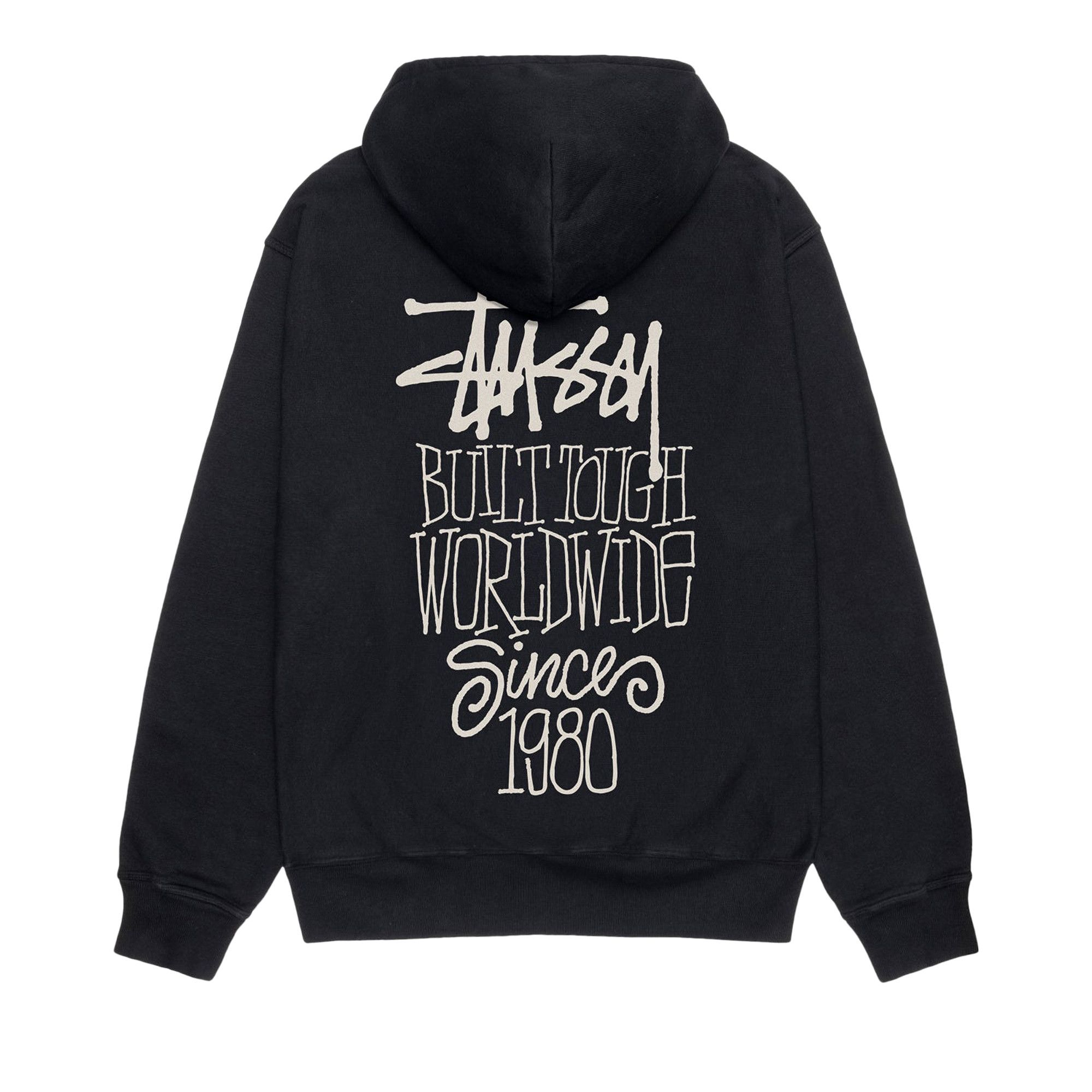 Buy Stussy Pigment Dyed Built Tough Hoodie 'Black' - 1924994P BLAC