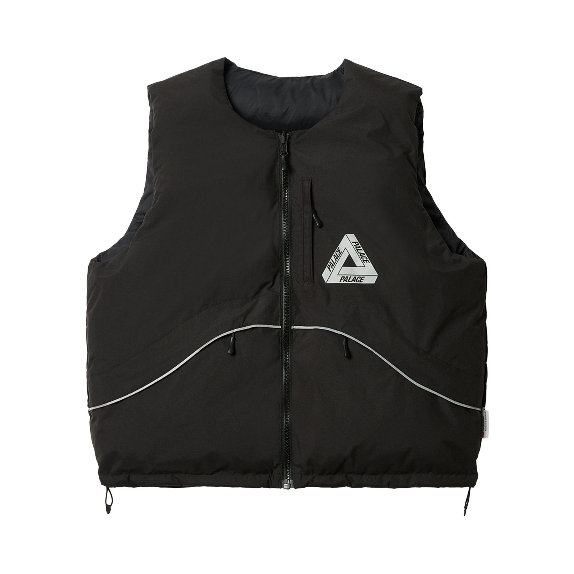 Buy Palace P-Tech Reversible Puffa Vest 'Black' - P25JK082 | GOAT