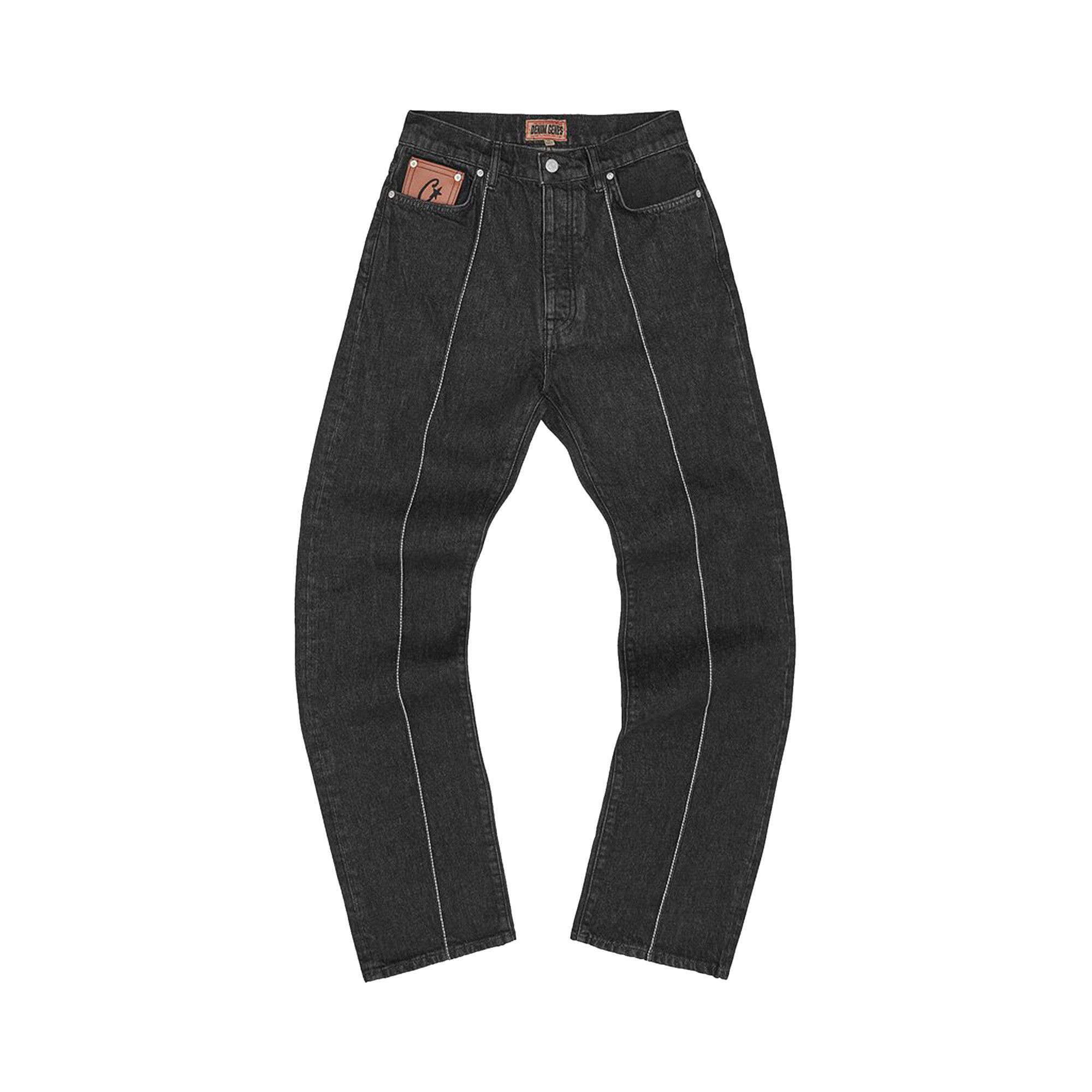 Buy Corteiz C-Star Stitch-Down Jeans 'Black' - 7892 1FW230201CSSD