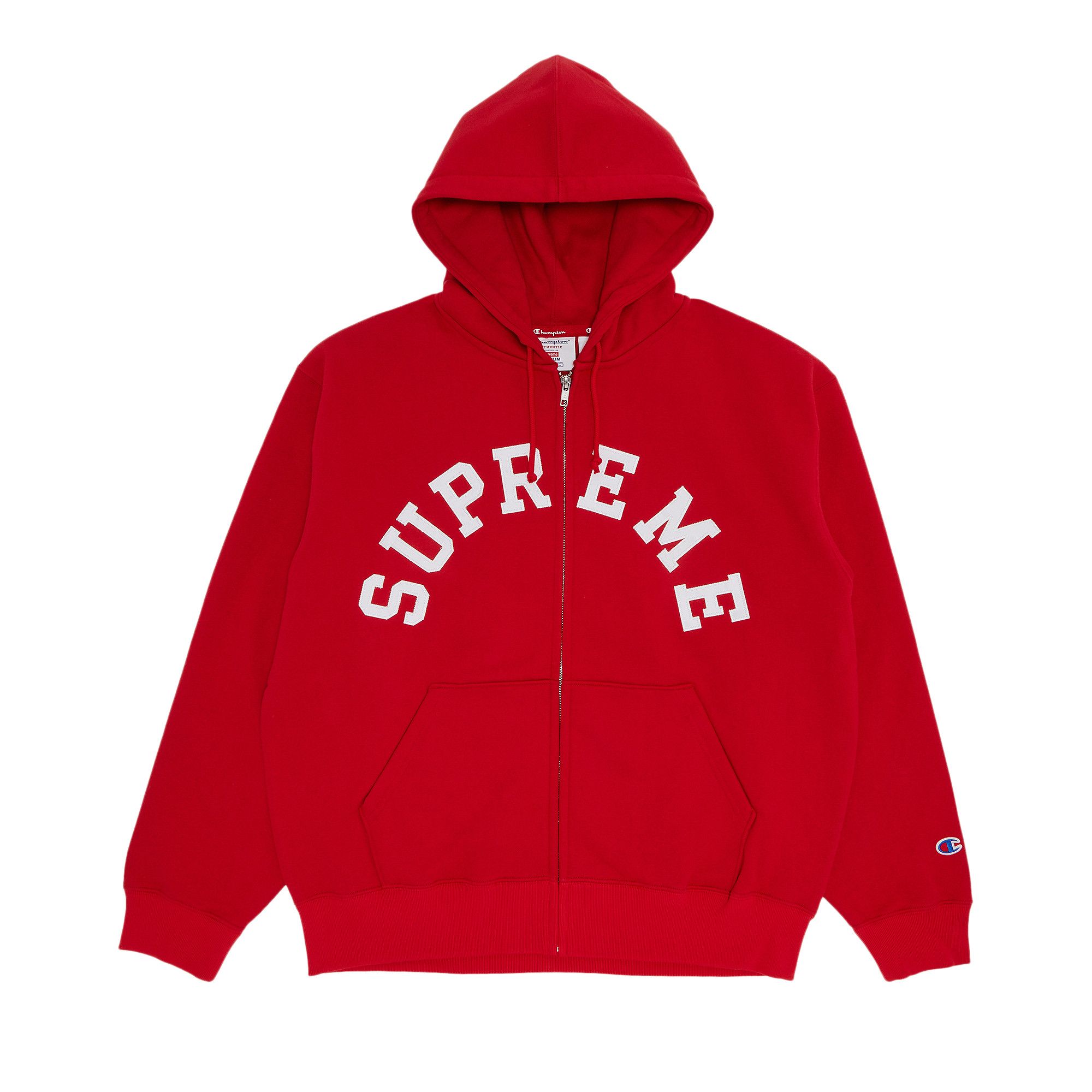 Buy Supreme x Champion Zip Up Hooded Sweatshirt 'Red' - SS24SW37