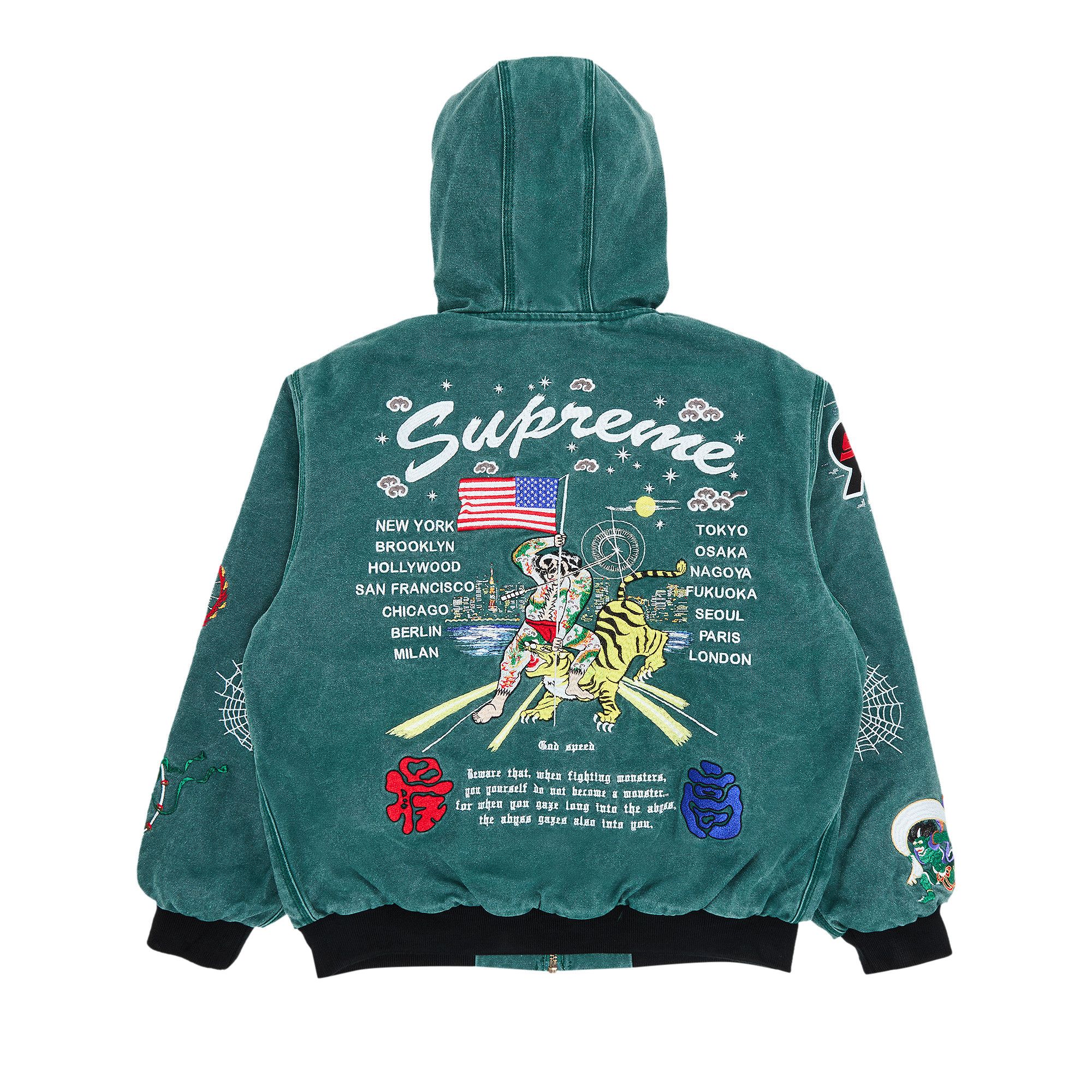 Buy Supreme AOI Hooded Work Jacket 'Teal' - SS24J83 TEAL | GOAT