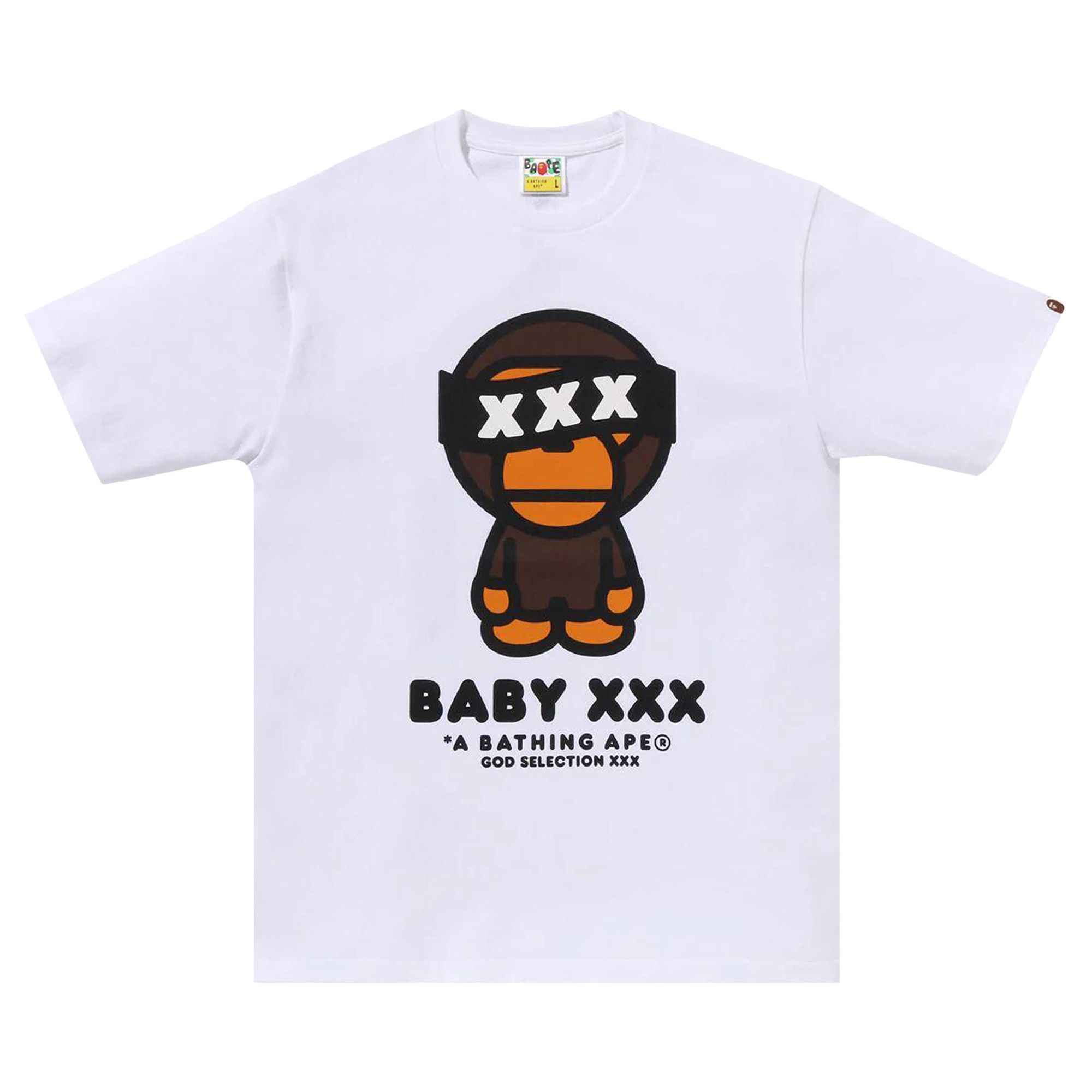 Buy BAPE x GOD SELECTION XXX Baby Milo Tee 'White' - 2K23 110 902