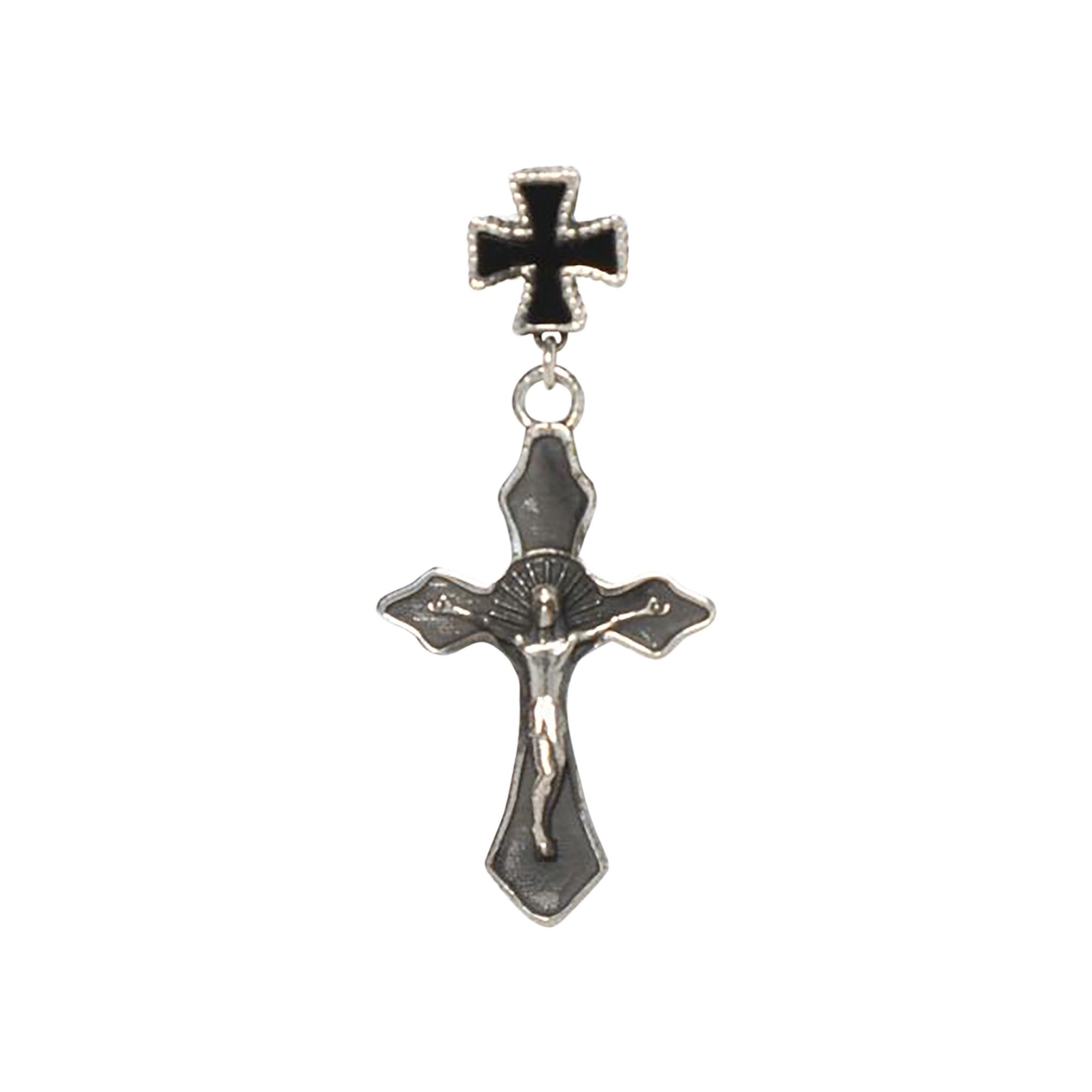 Buy Enfants Riches Déprimés Iron Cross ERD Monogram Earring 'White