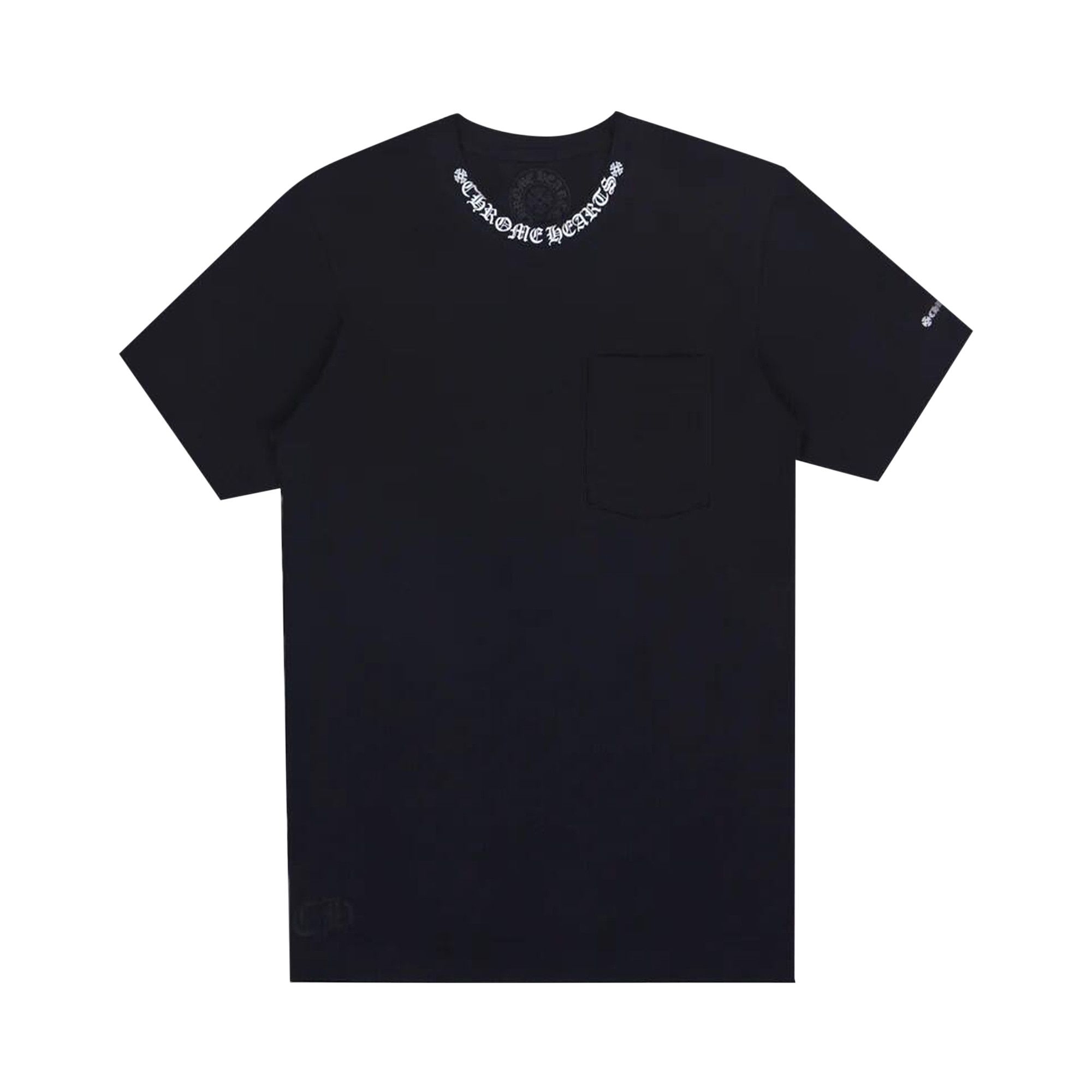 Buy Chrome Hearts Neck Logo Tee 'Black' - 1383 1SS230103NLT BLAC