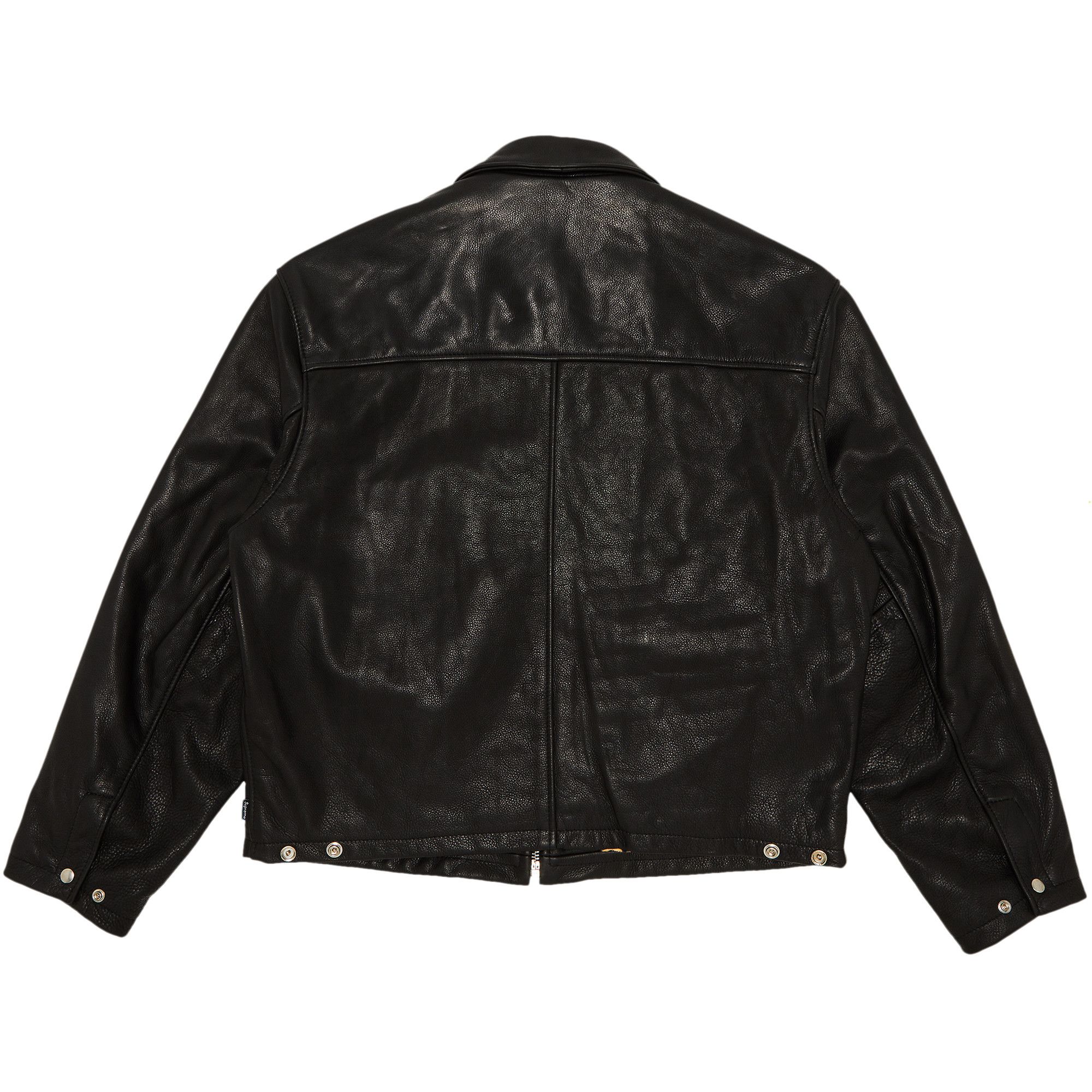 Buy Supreme x Schott Leather Racer Jacket 'Black' - FW24J29 BLACK