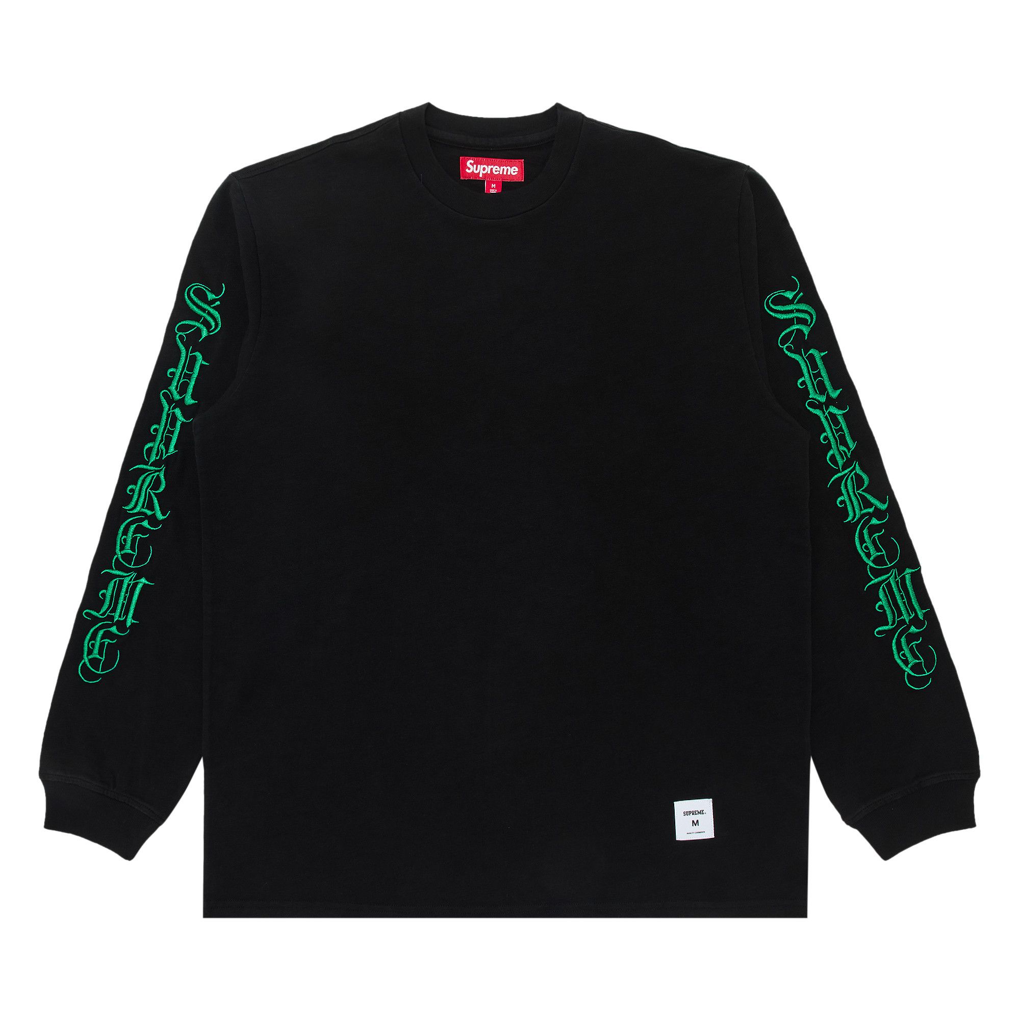 Buy Supreme Old English Long-Sleeve Top 'Black' - FW24KN32 BLACK