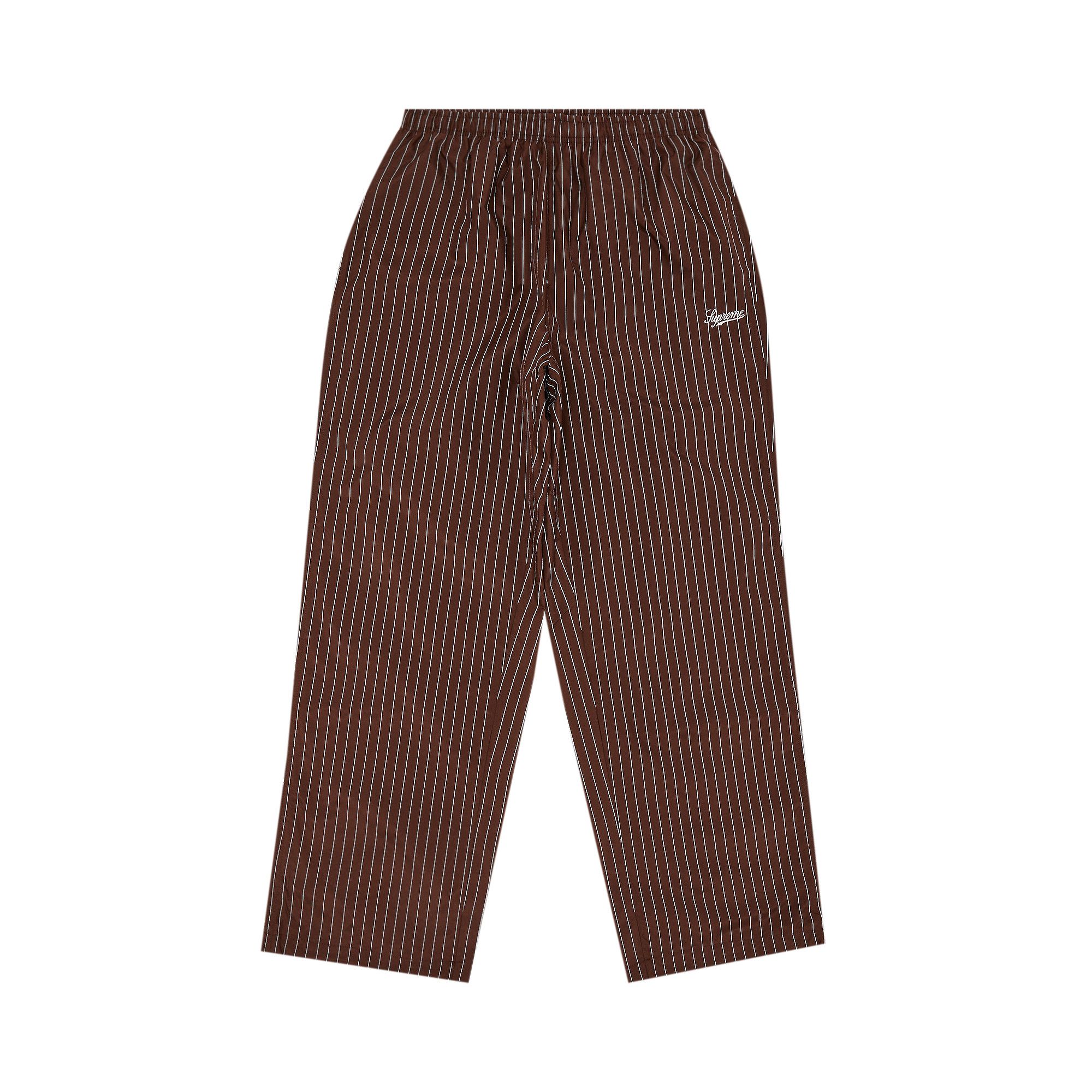 Buy Supreme Reflective Pinstripe Track Pant 'Brown' - FW24P61