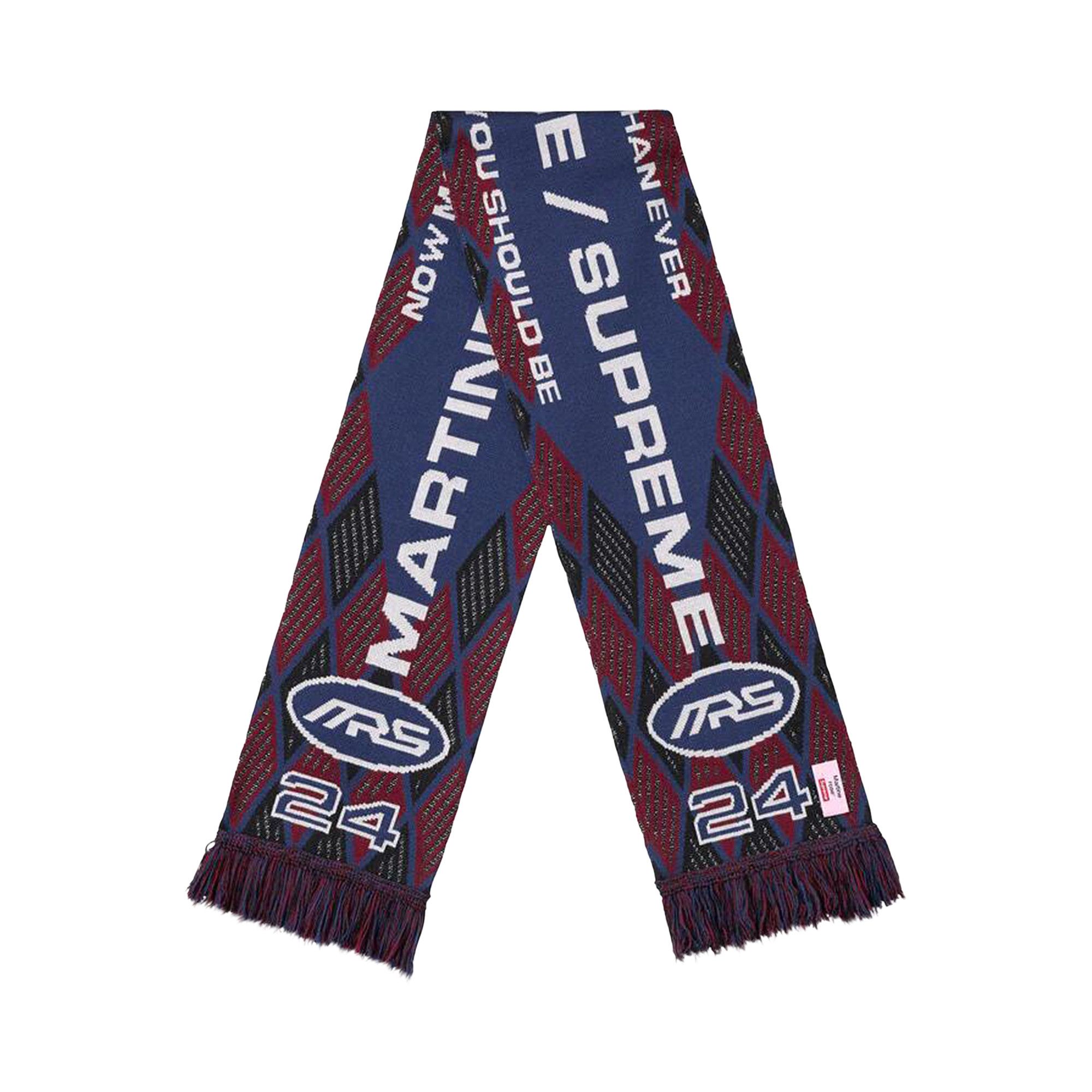 Buy Supreme x Martine Rose Scarf 'Blue' - FW24A12 BLUE | GOAT IT