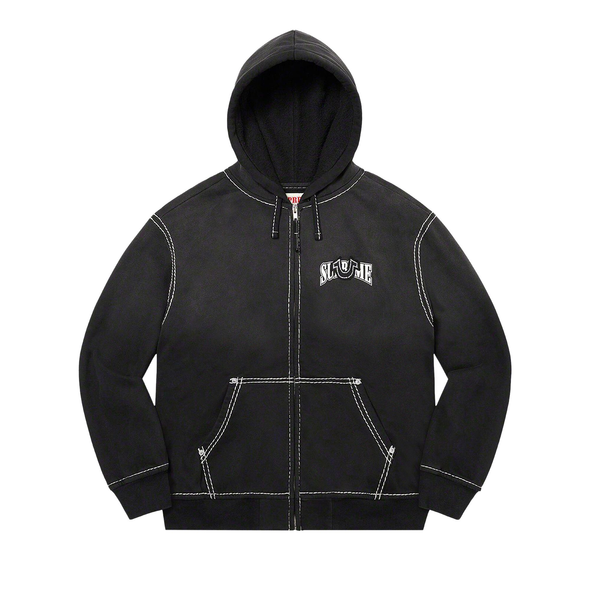 Buy Supreme x True Religion Zip Up Hooded Sweatshirt 'Black