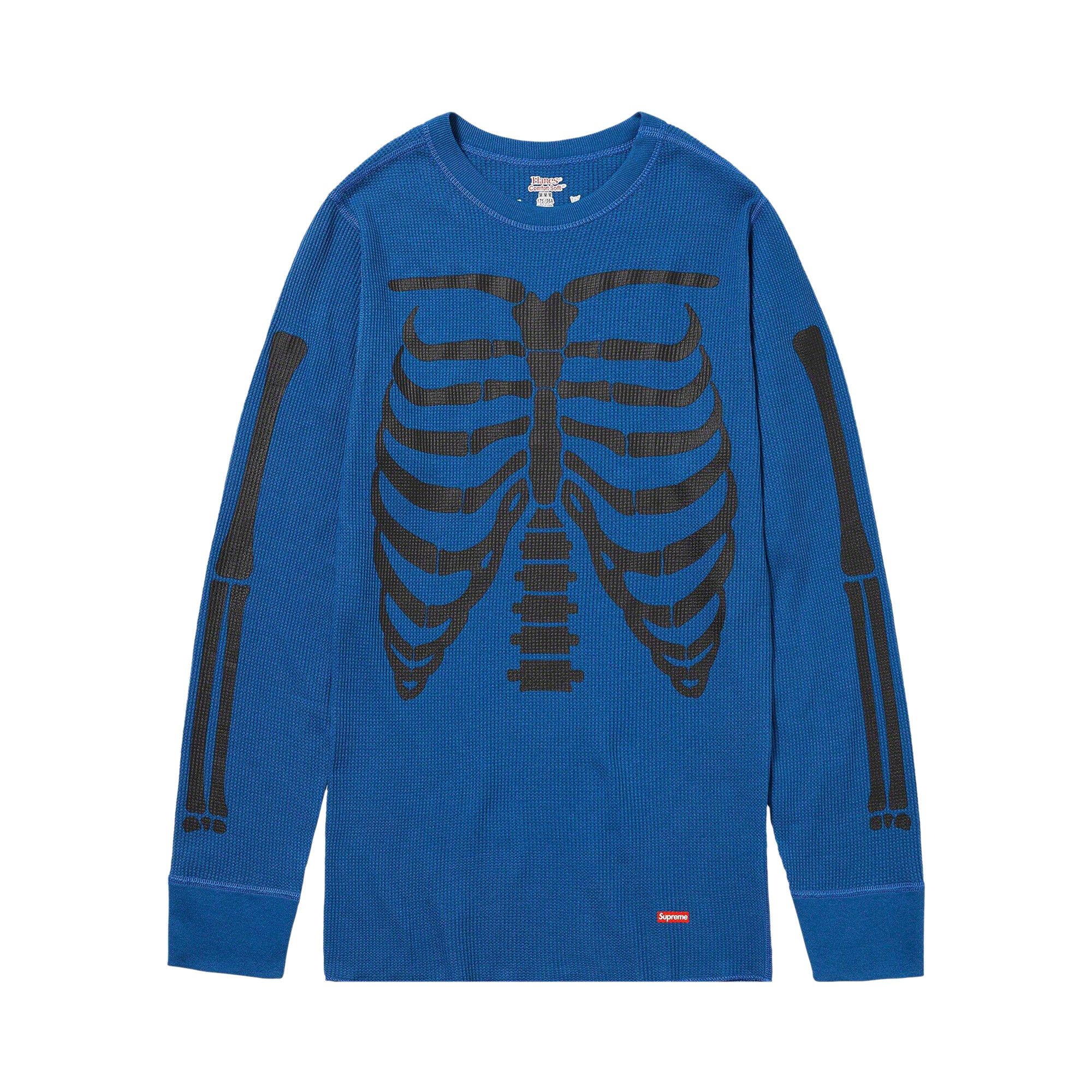 Buy Supreme x Hanes Bones Thermal Crew (1 Pack) 'Blue' - FW23A22