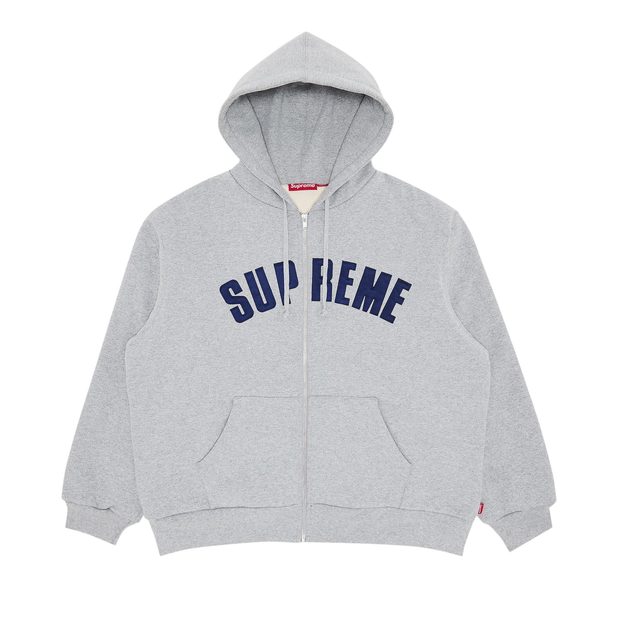Buy Supreme Arc Thermal Zip Up Hooded Sweatshirt 'Heather Grey