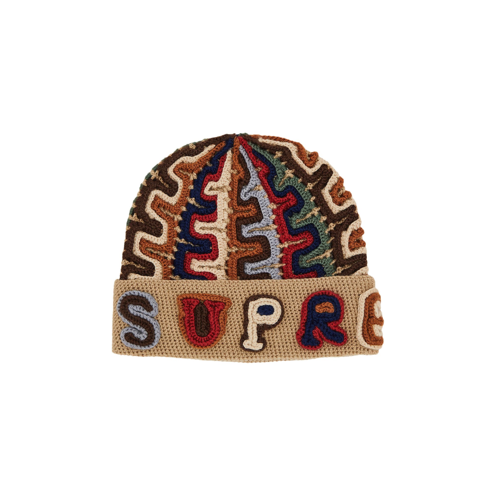 Buy Supreme Yarn Appliqué Beanie 'Khaki' - FW24BN39 KHAKI | GOAT