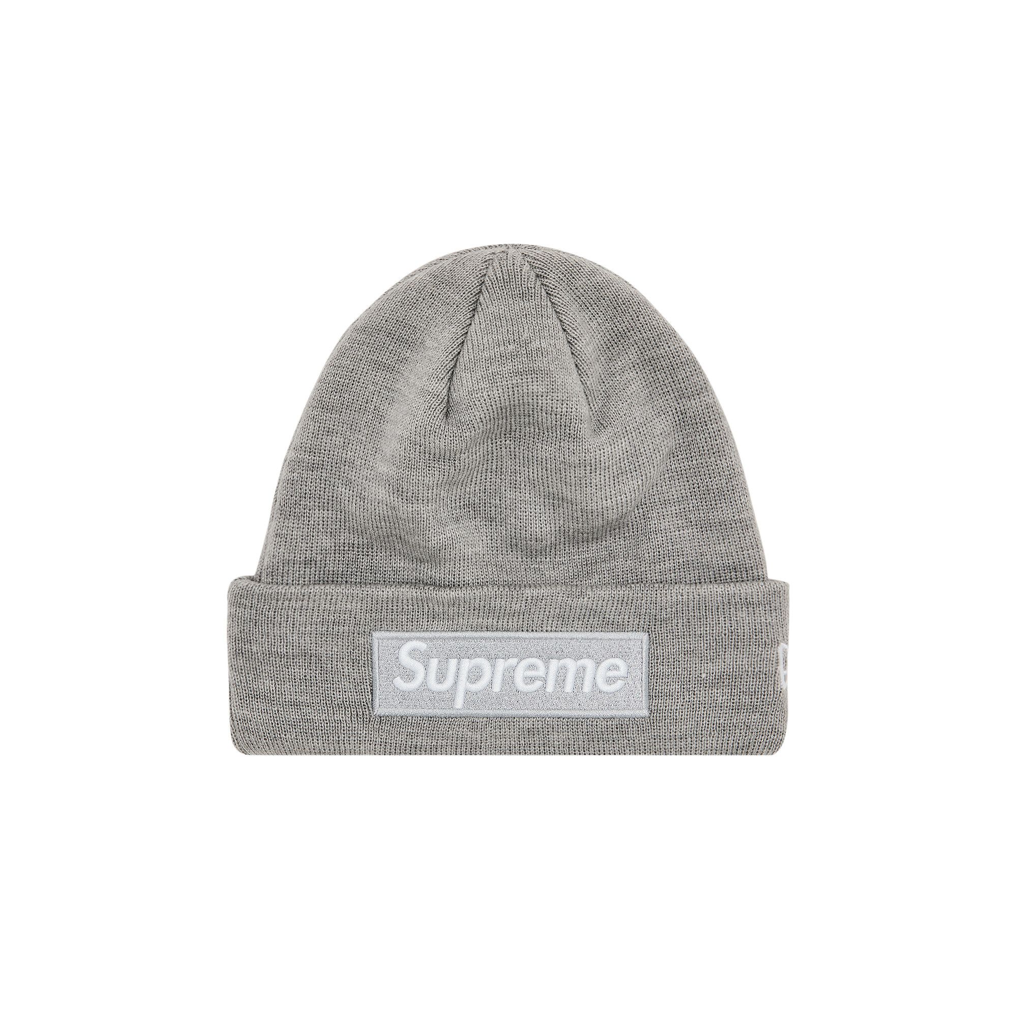 Buy Supreme x New Era Box Logo Beanie 'Heather Grey' - FW24BN13