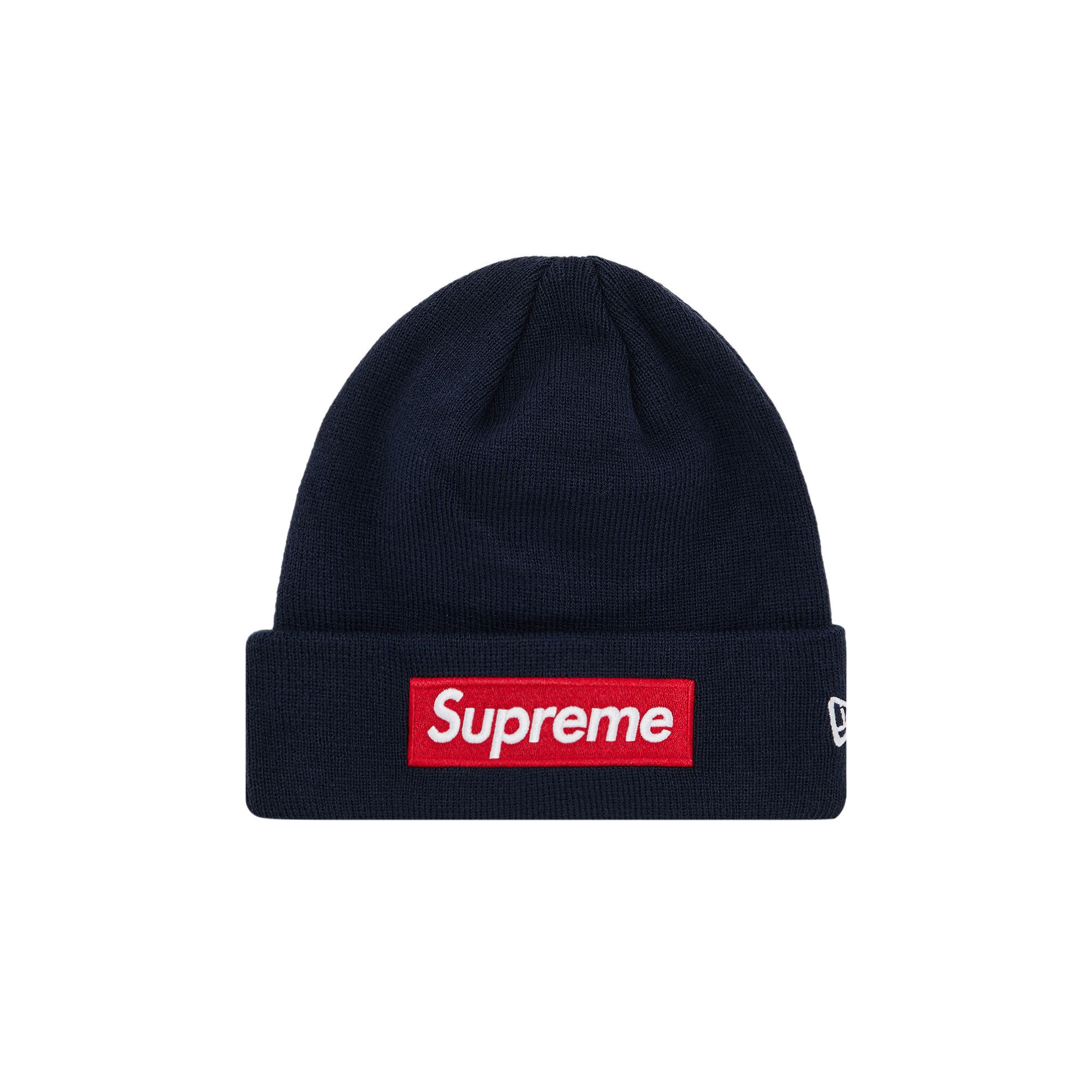 Buy Supreme x New Era Box Logo Beanie 'Navy' - FW24BN13 NAVY | GOAT