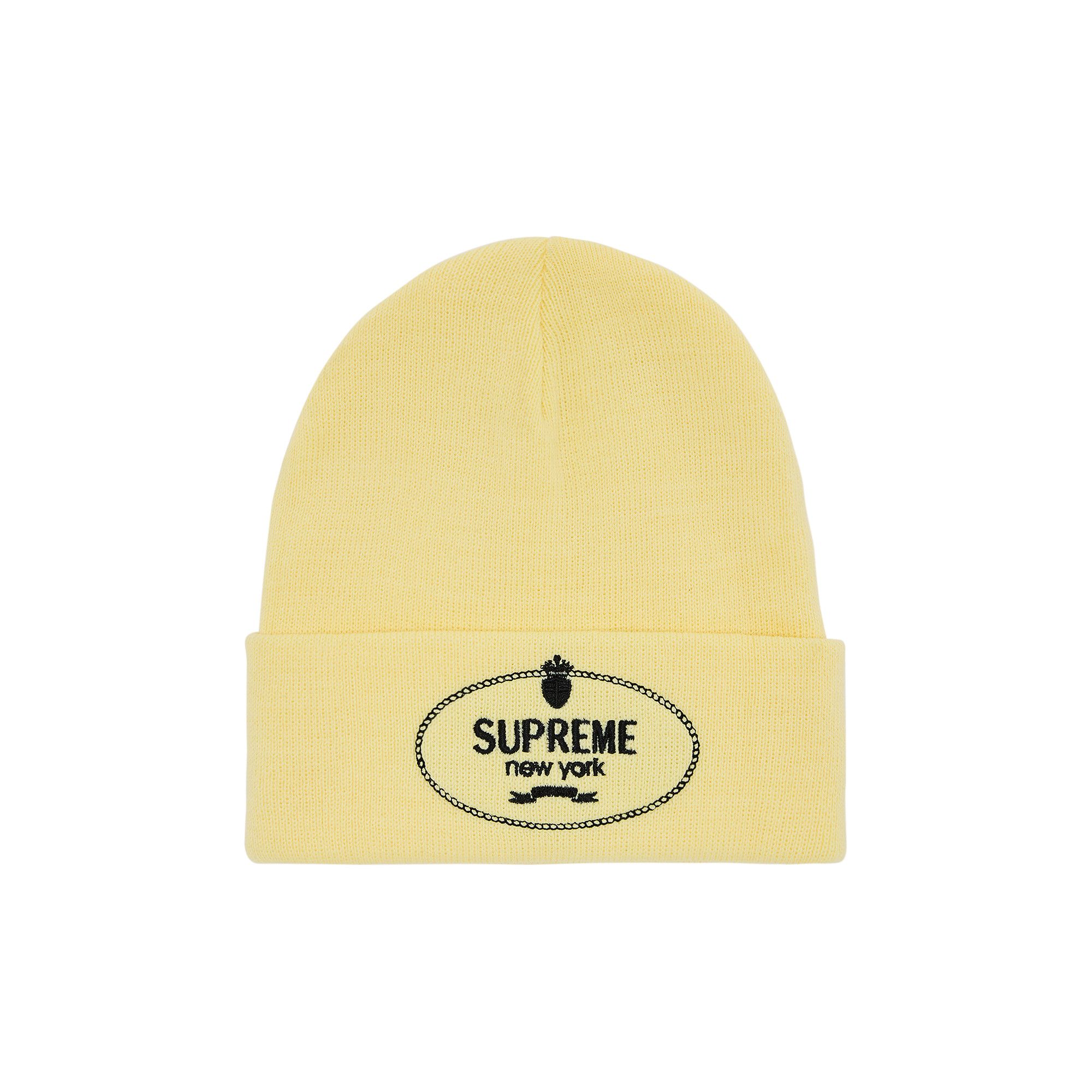 Buy Supreme Crest Beanie 'Light Yellow' - FW24BN82 LIGHT YELLOW | GOAT