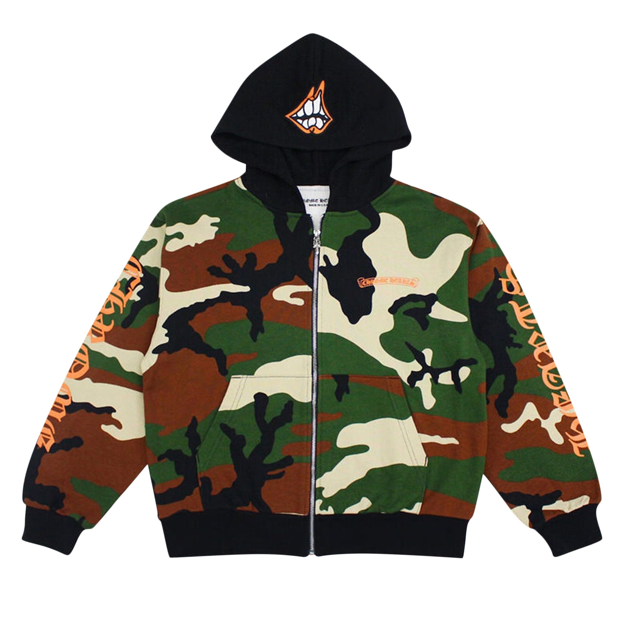 Buy Chrome Hearts Matty Boy Caution Zip Up Hoodie 'Camo' - 030