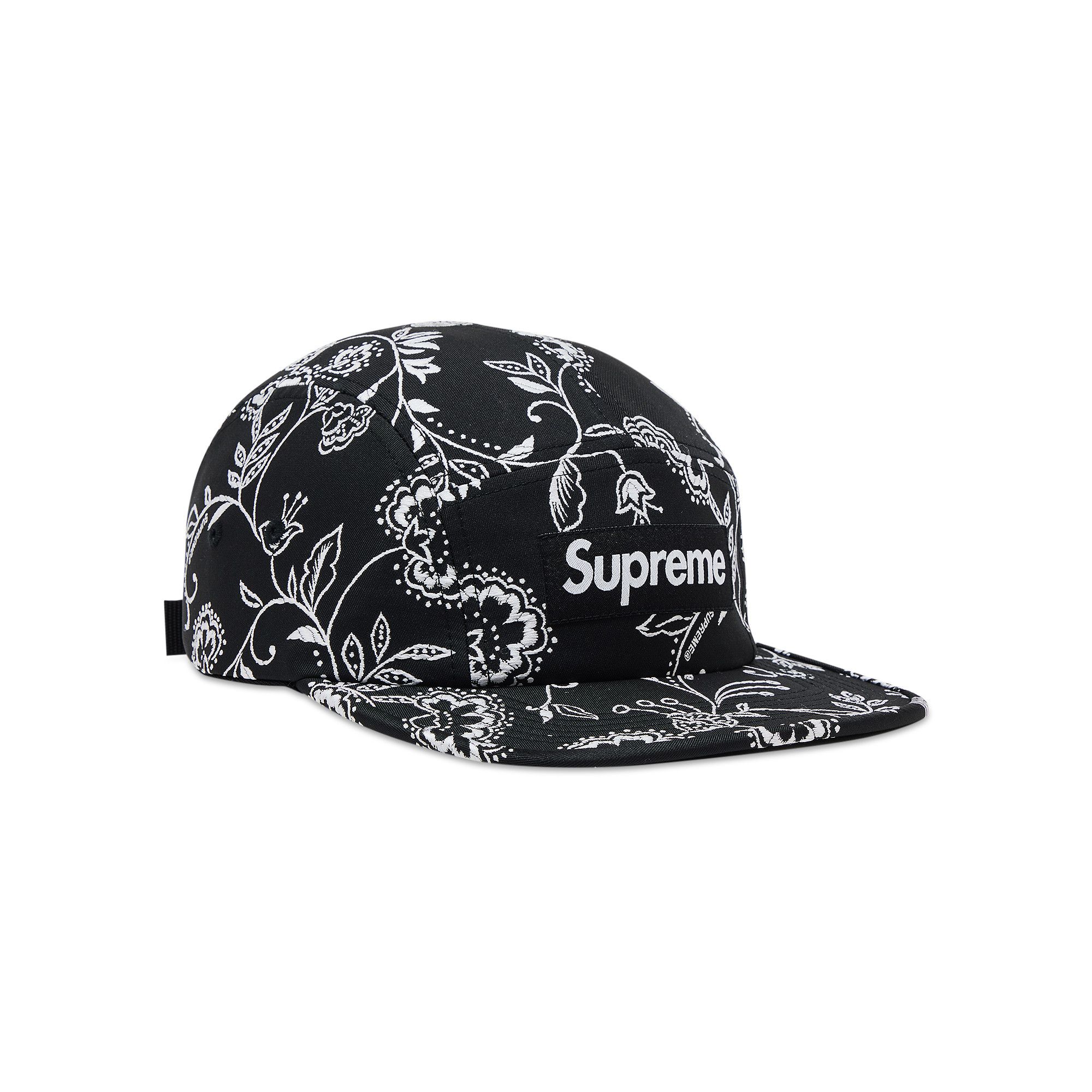 Buy Supreme Floral Jacquard Camp Cap 'Black' - SS25H36 BLACK | GOAT