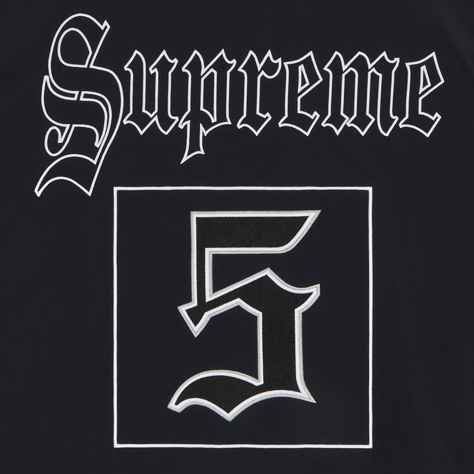 Buy Supreme Old English Track Jacket 'Black' - SS25J32 BLACK | GOAT
