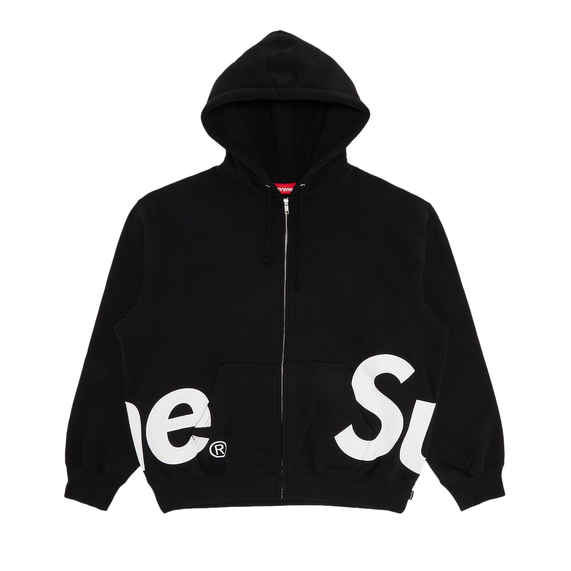Buy Supreme Big Logo Zip Up Hooded Sweatshirt 'Black' - SS25SW46