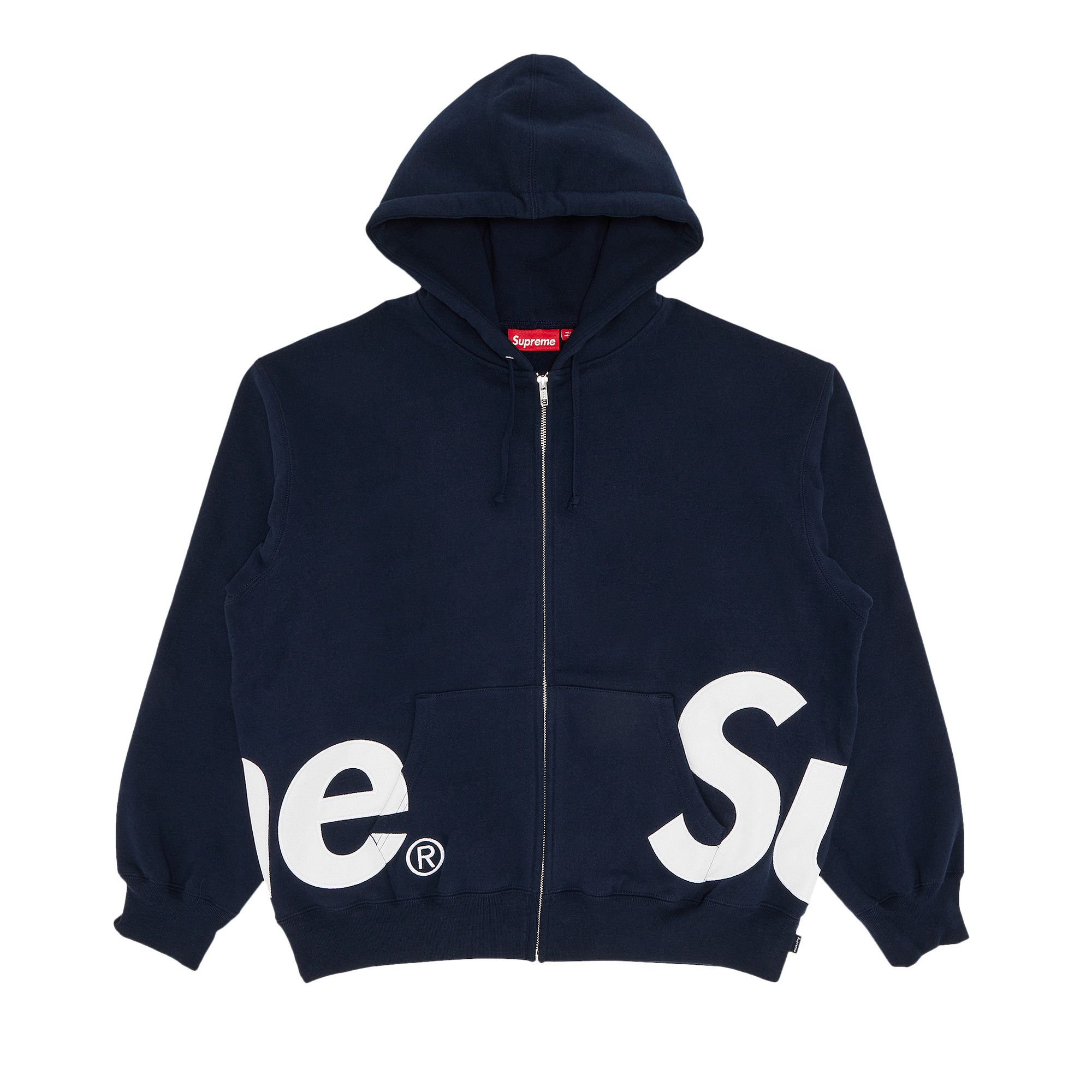 Buy Supreme Big Logo Zip Up Hooded Sweatshirt 'Navy' - SS25SW46
