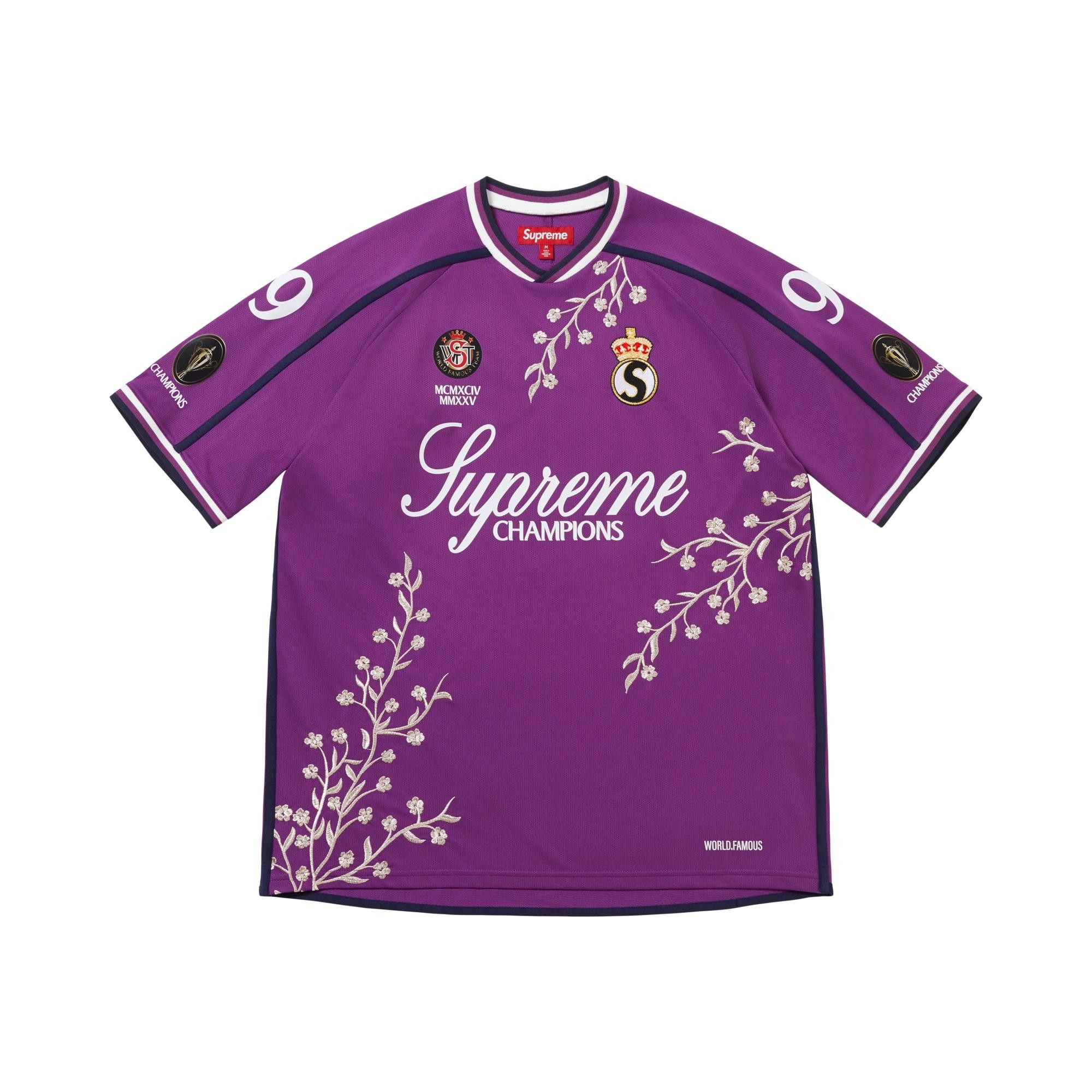 Buy Supreme Floral Soccer Jersey 'Purple' - FW25KN52 PURPLE | GOAT