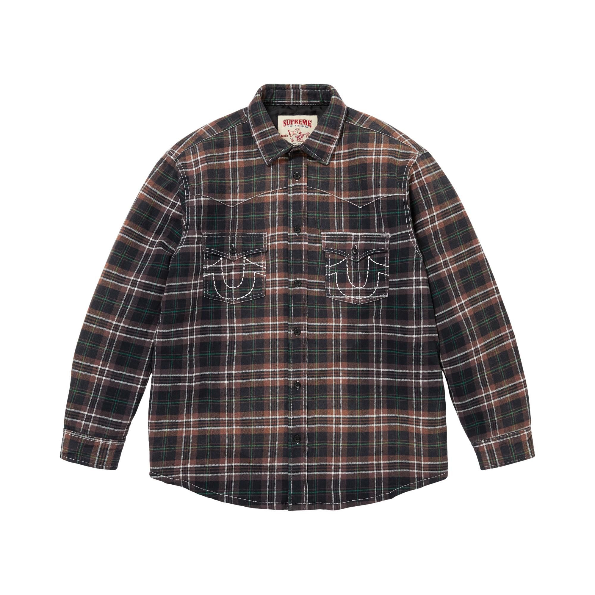 Buy Supreme x True Religion Quilted Lined Plaid Flannel Shirt
