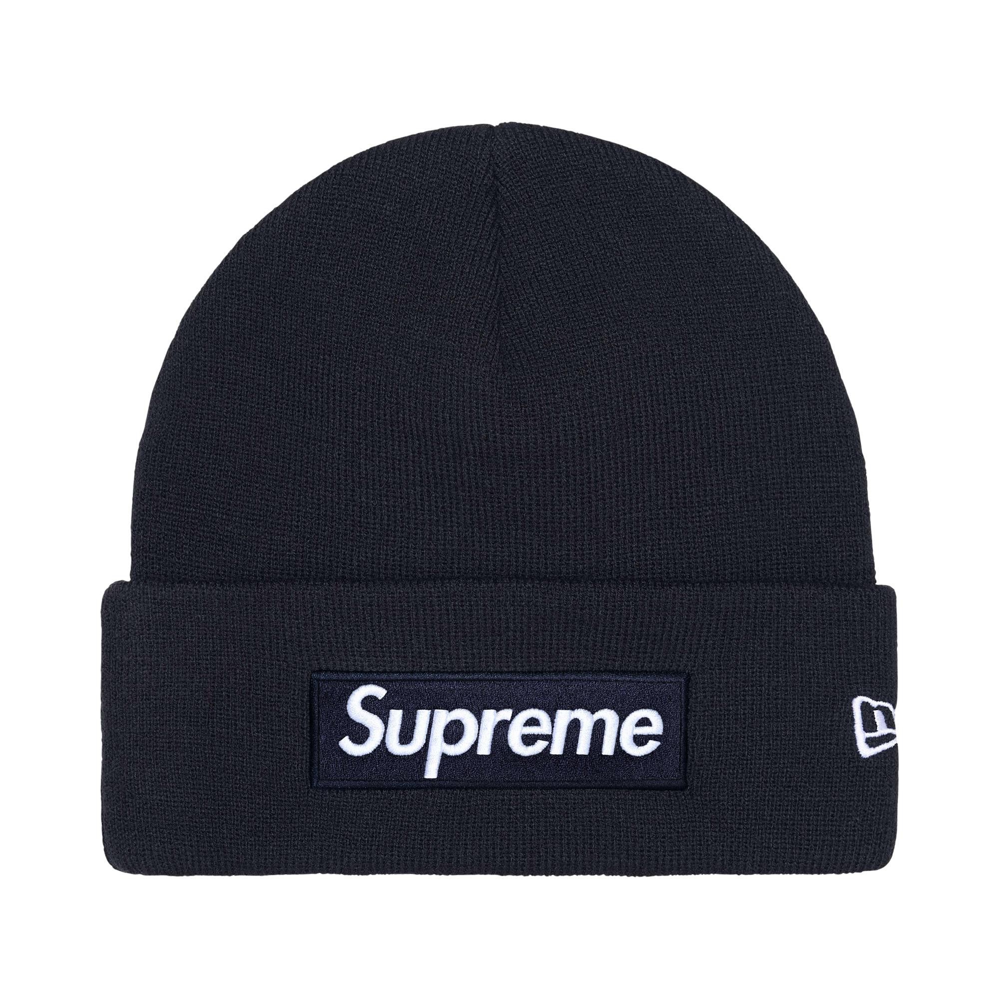Buy Supreme New Era Box Logo Beanie 'Navy' - FW25BN5 NAVY | GOAT
