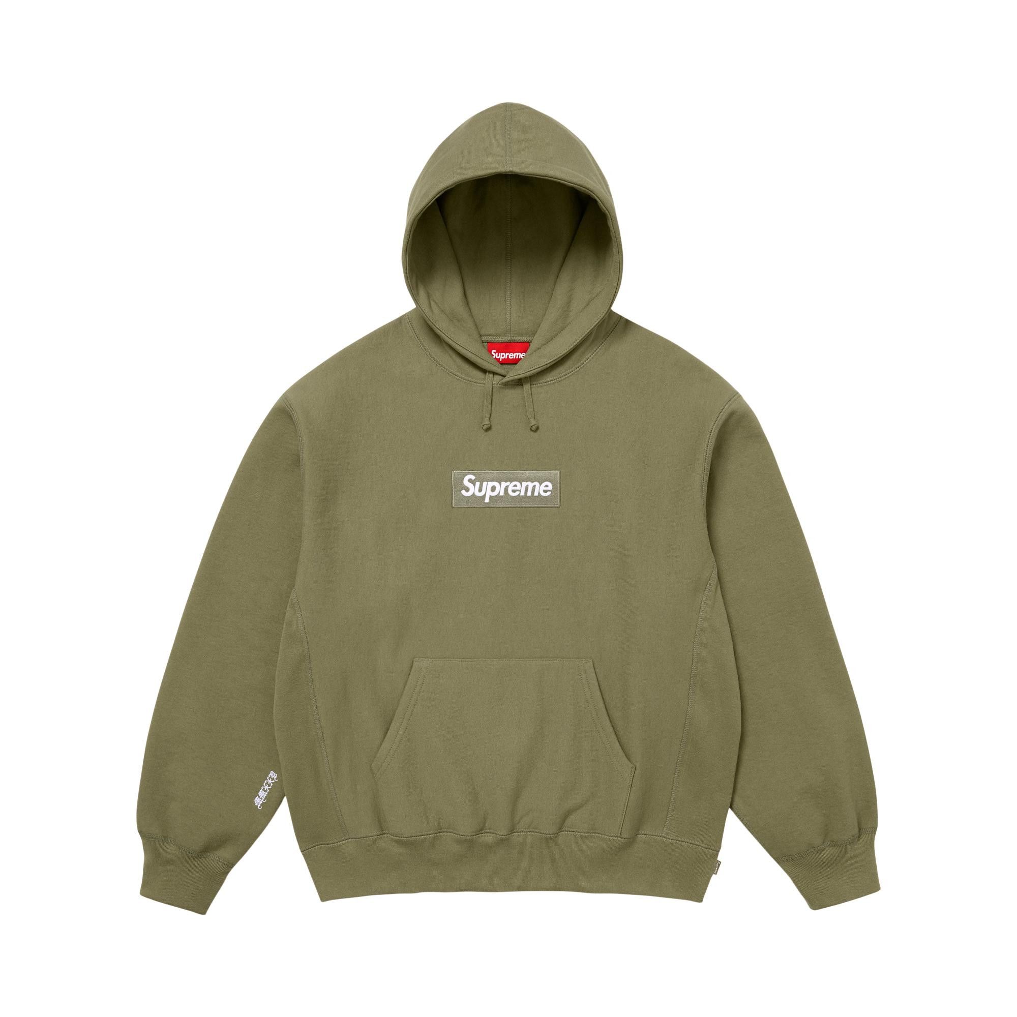 Buy Supreme Box Logo Hooded Sweatshirt 'Light Olive' - FW25SW14